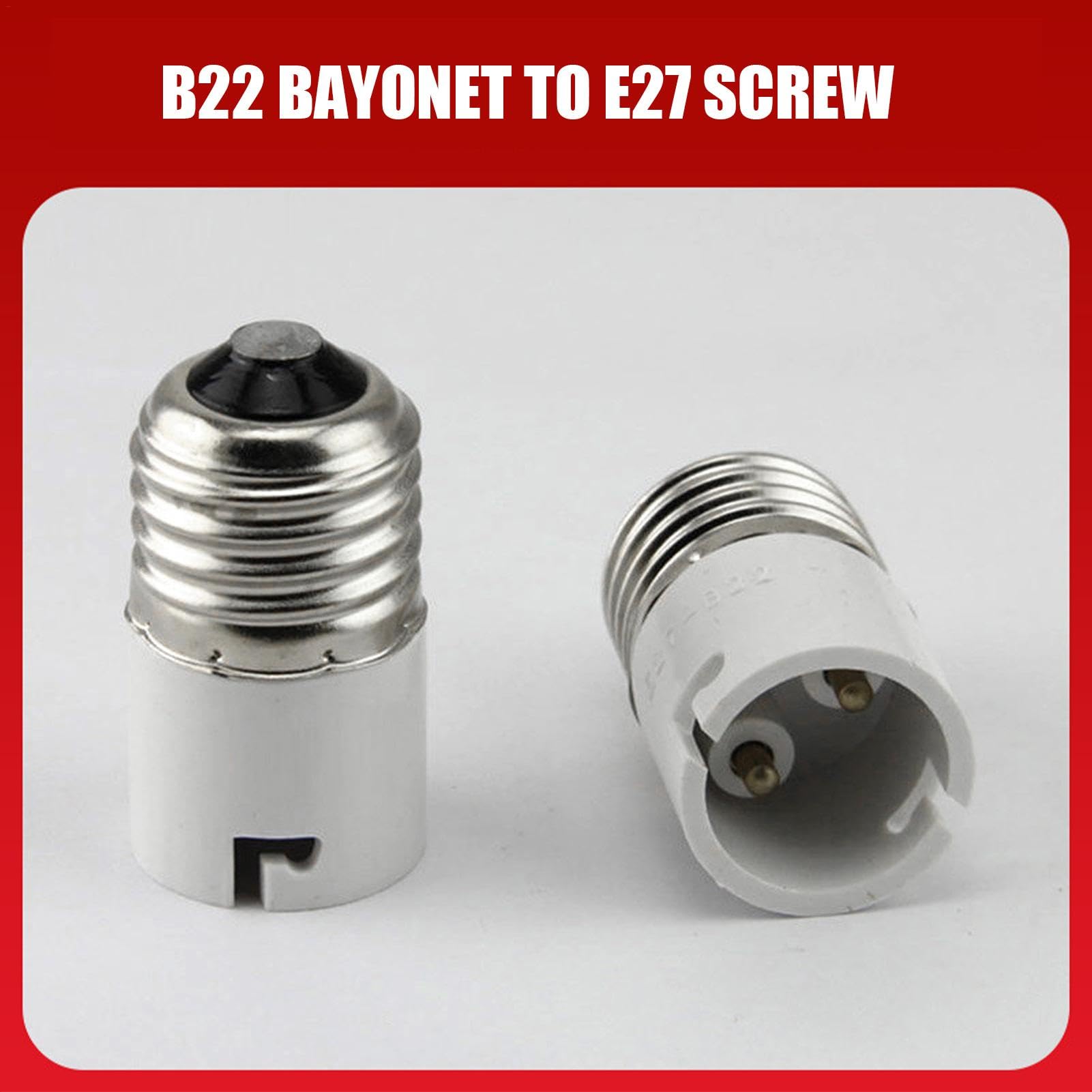 Light Socket Adapter - E26 to E27 Bulb Base Converter, Lamp Socket Changer for Antique Floor Lamps, Vintage Ceiling Lights & DIY Lighting Projects