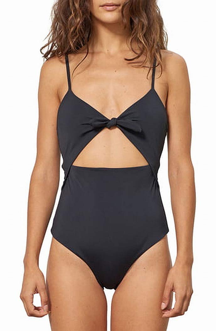 Mara Hoffman Women's Kia Tie Front One Piece Swimsuit | Stylish Bathing Suit for Beach, Pool & Vacation | Flattering Swimwear for Summer