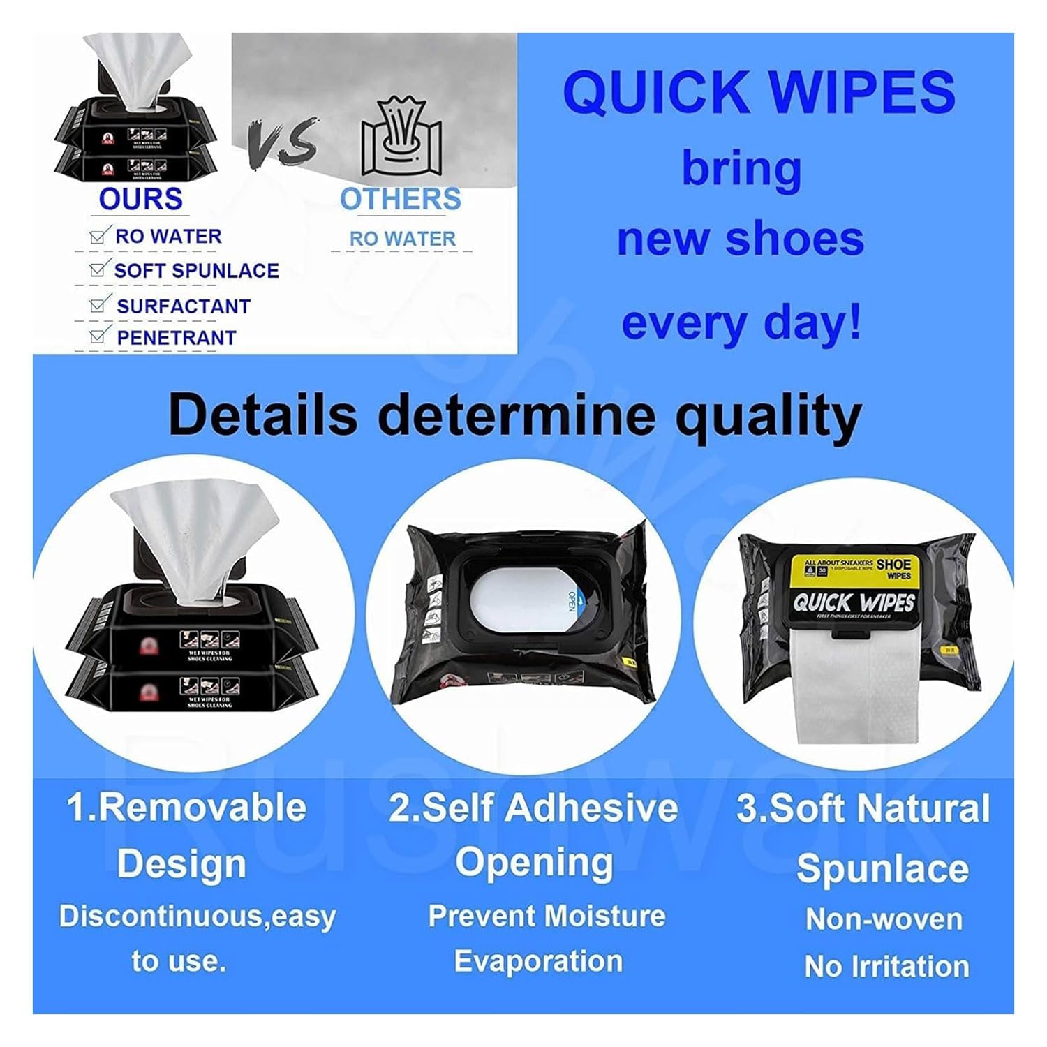 ALOUD CREATIONS Natural Sneaker & Shoe Cleaner Wipes - 80 Count Pack | Instant Cleaning Wipes for Shoes, Sneakers & Footwear | Removes Dirt, Stains & Odors | Perfect for Gym, Travel & Everyday Use