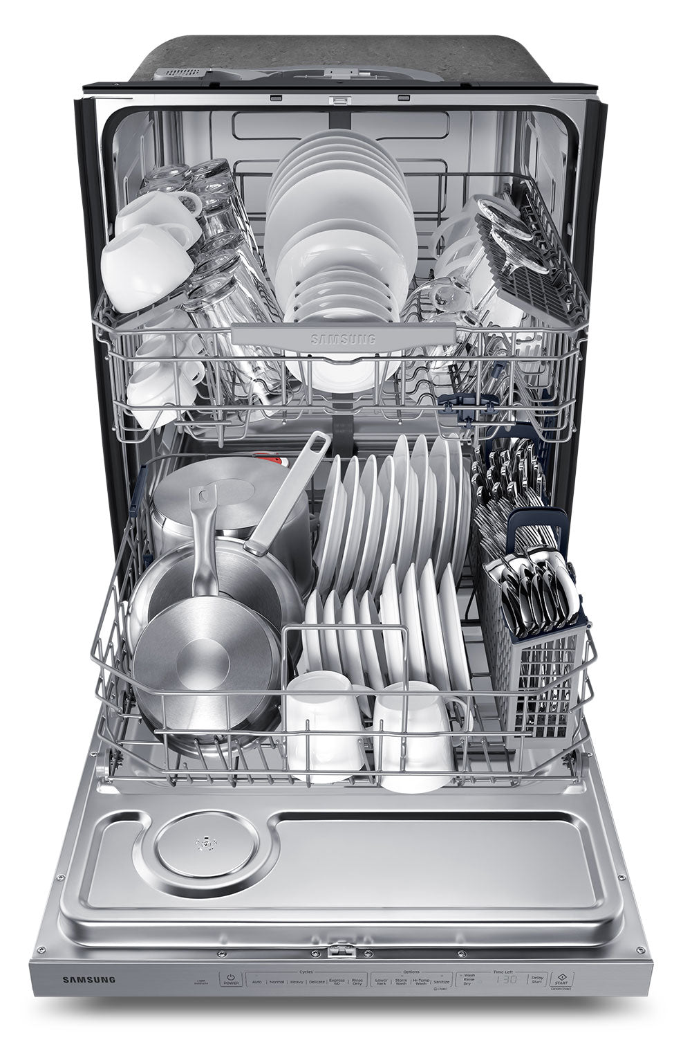 Samsung DW80K5050US/AC 24 Inch Stainless Steel Dishwasher - Ultra Quiet, Energy Efficient for Modern Kitchens