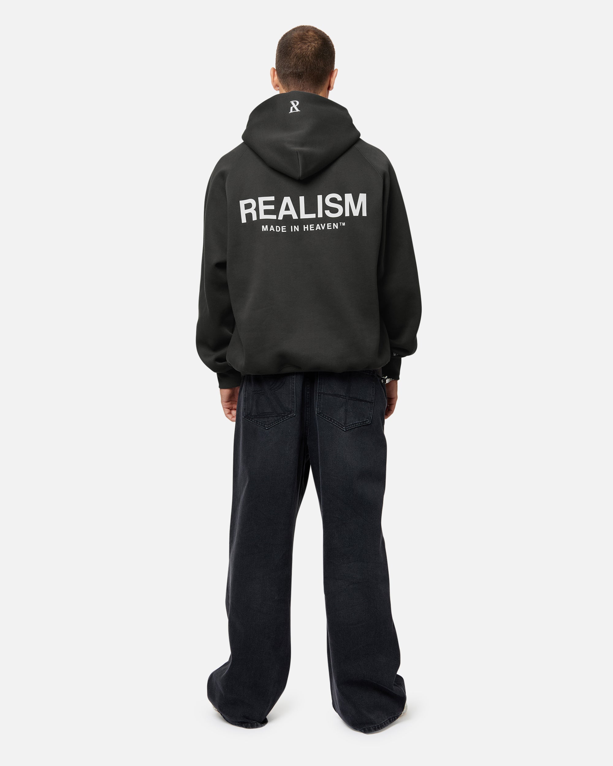 SSS Realism Heaven Logo Hoodie - Asphalt Grey Streetwear Pullover for Men & Women | Urban Fashion, Casual Wear, Winter Outfit