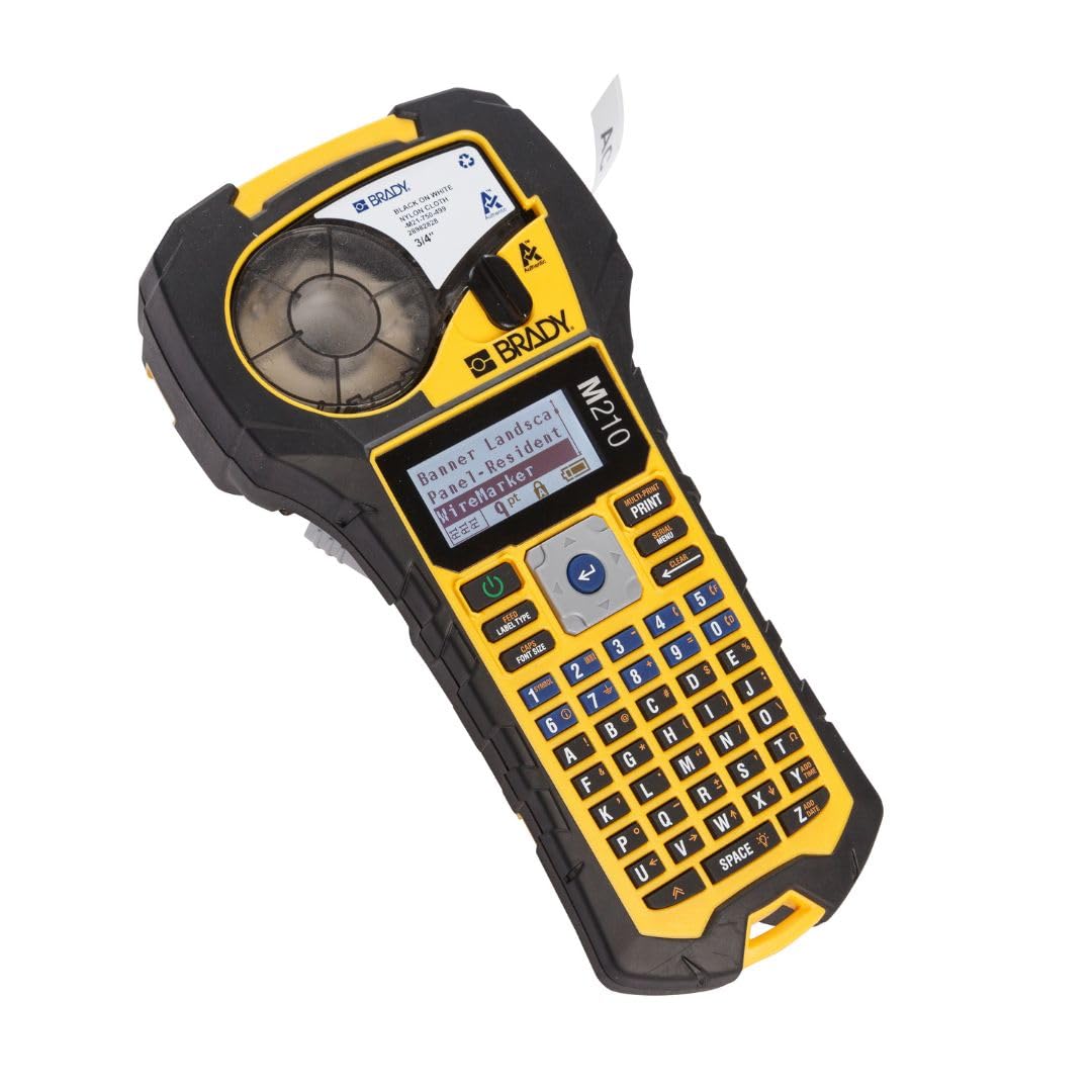 Brady M210 Portable Label Printer - Compact, Wireless Label Maker for Home, Office & Industrial Use | Perfect for Organizing, Shipping & Inventory Management