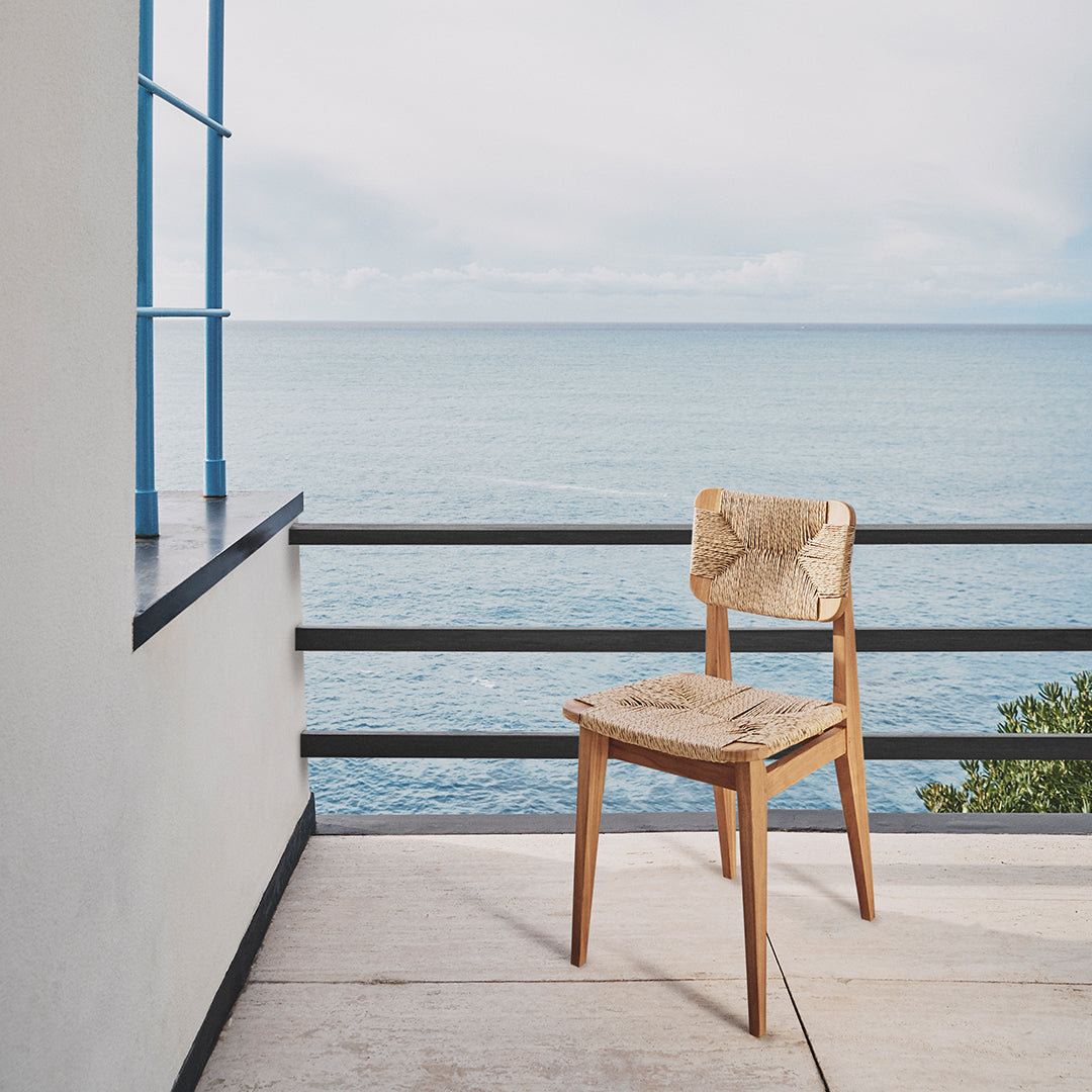 Outdoor Dining Chair - Weather-Resistant C Chair for Patio, Garden & Backyard - Comfortable & Durable Outdoor Seating for Restaurants, Cafes & Home Use