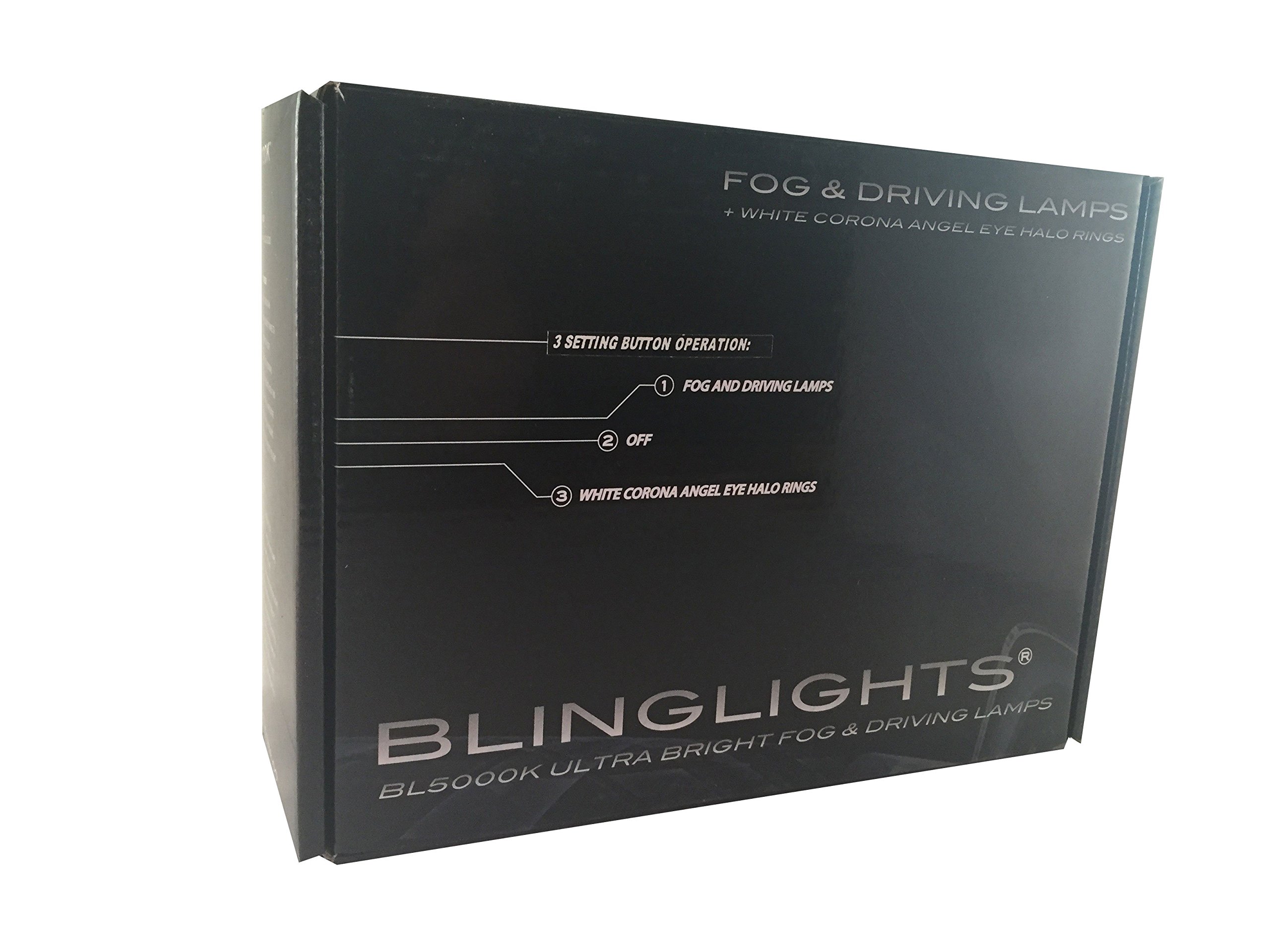 1998-2002 Pontiac Firebird Trans Am Halo Fog Lights Kit - Angel Eye LED Driving Lights & Foglamps for Enhanced Night Visibility (Compatible with Wings West Body Kits) - Perfect for Street Racing, Car Shows & Night Driving