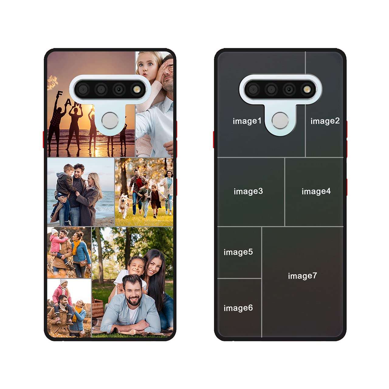 Custom LG Stylo 6 Phone Case with Personalized Photo Collage - Unique Picture Cover for Birthday, Christmas & Valentine's Gifts (Black Matte Hard Case) - Perfect for Daily Protection & Special Occasions