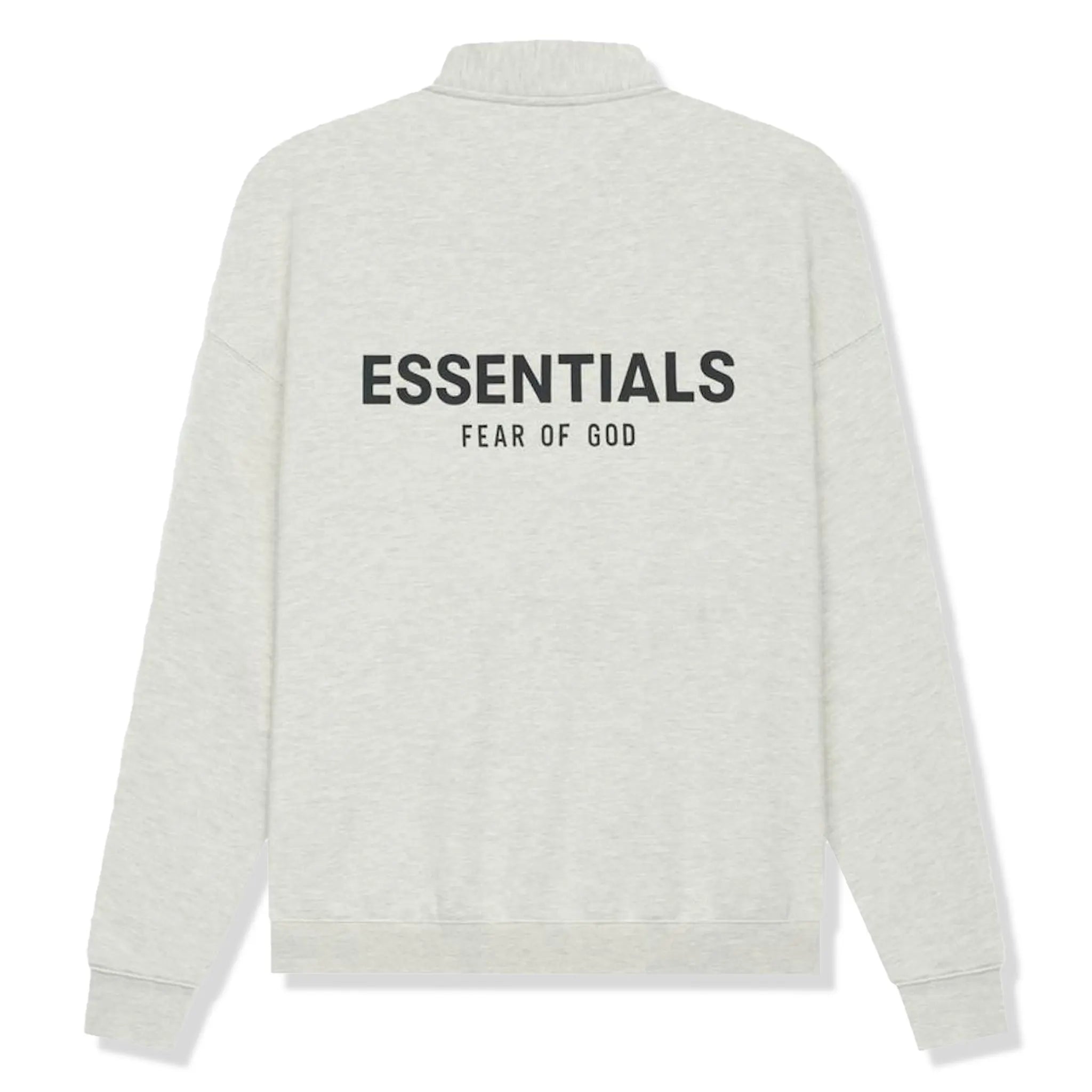 Fear Of God Essentials Light Heather Oatmeal Half Zip Sweatshirt | Men's Casual Pullover Hoodie | Perfect for Streetwear & Lounge Wear