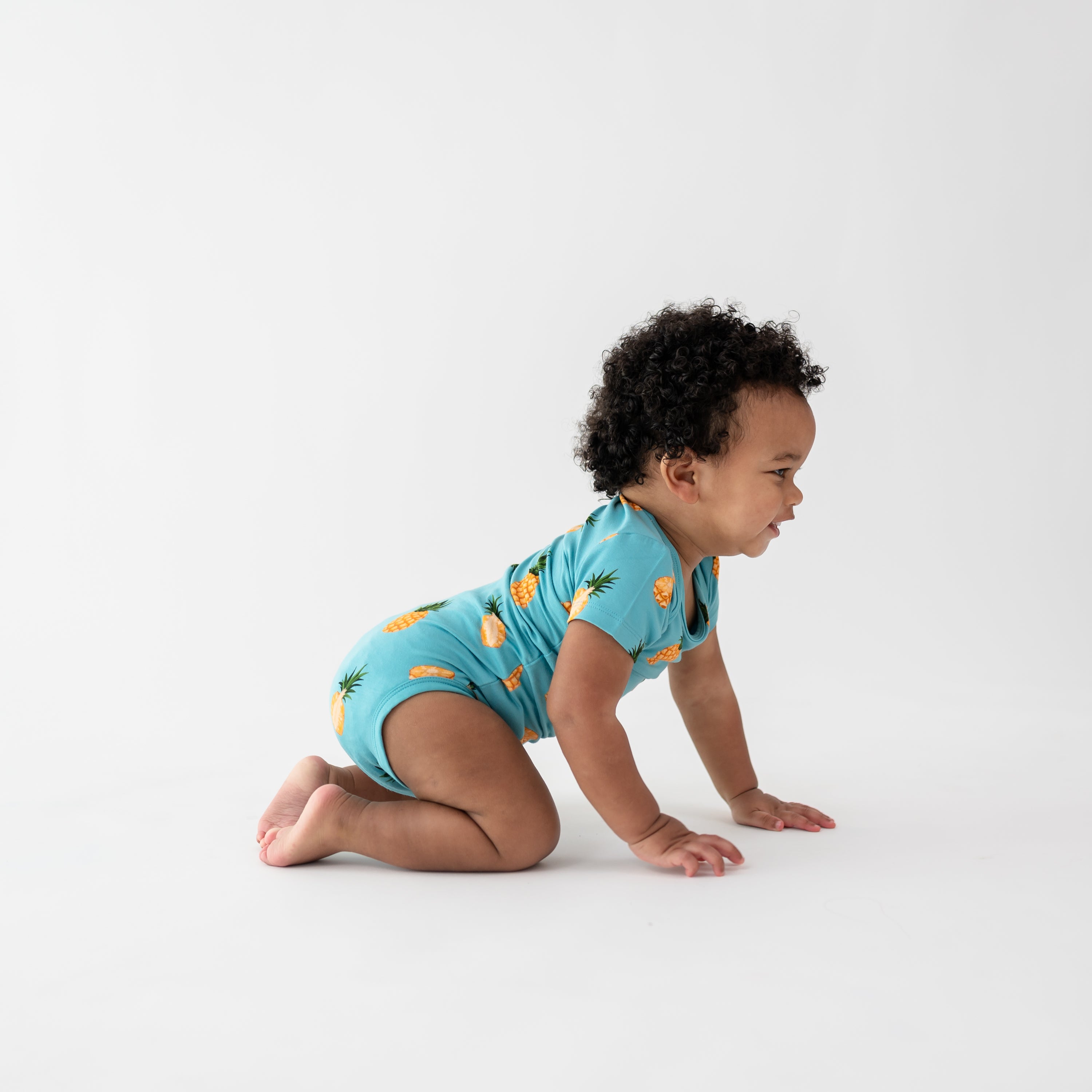 Pineapple Print Bodysuit for Women - Soft & Comfortable Stretchy Fabric - Perfect for Casual Wear, Layering, and Summer Outfits
