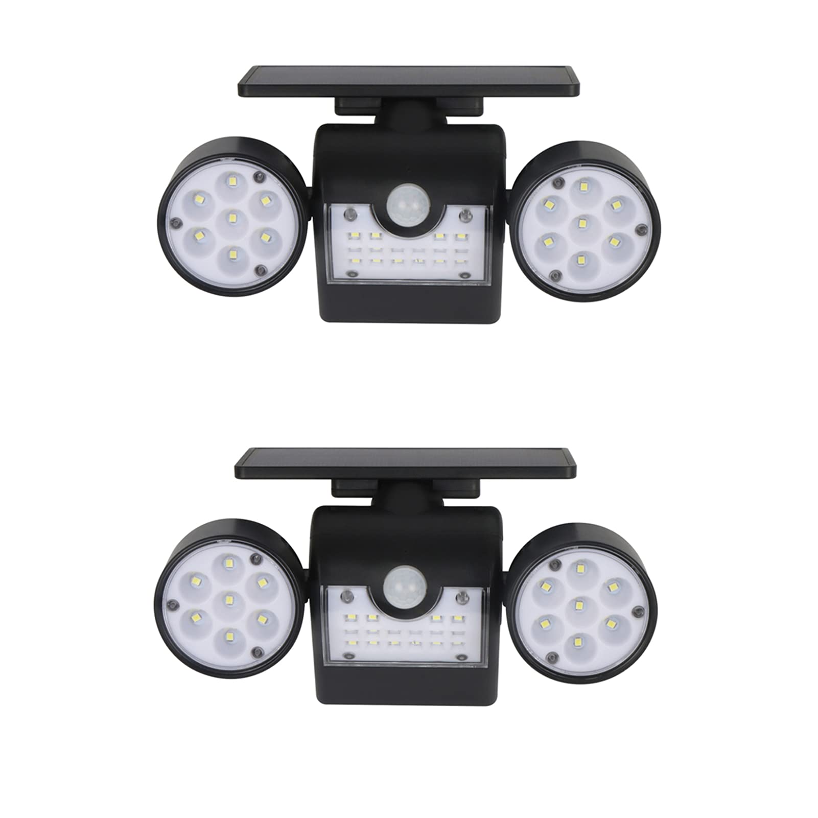HSART 2-Pack Solar Flood Lights - Outdoor Waterproof LED Security Lights for Garage, Porch, Garden, Pathway & Courtyard | Solar Powered Landscape Lighting for Home & Yard (Daylight & Motion Sensor) - Perfect for Nighttime Safety & Energy Savings