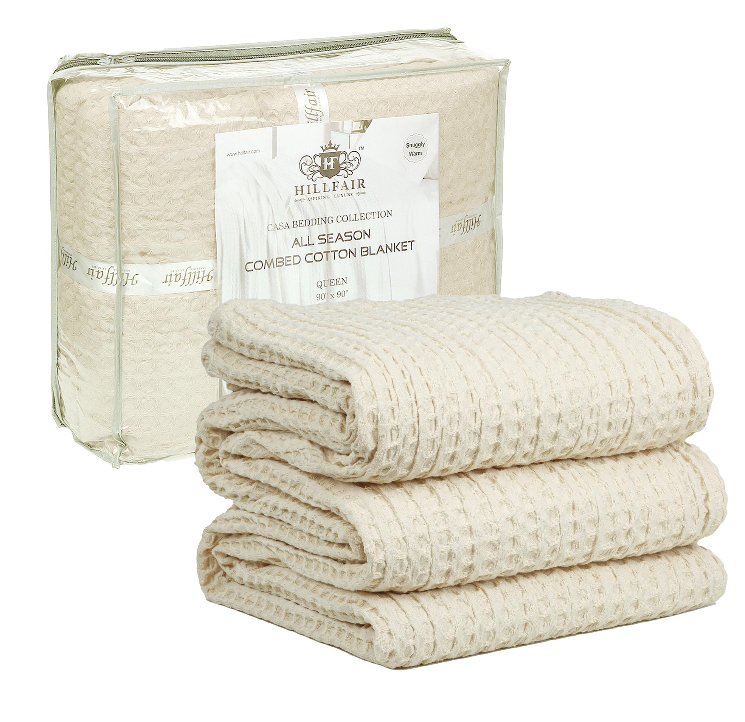 Hillfair 100% Cotton Oversized King Bed Blanket - 120
