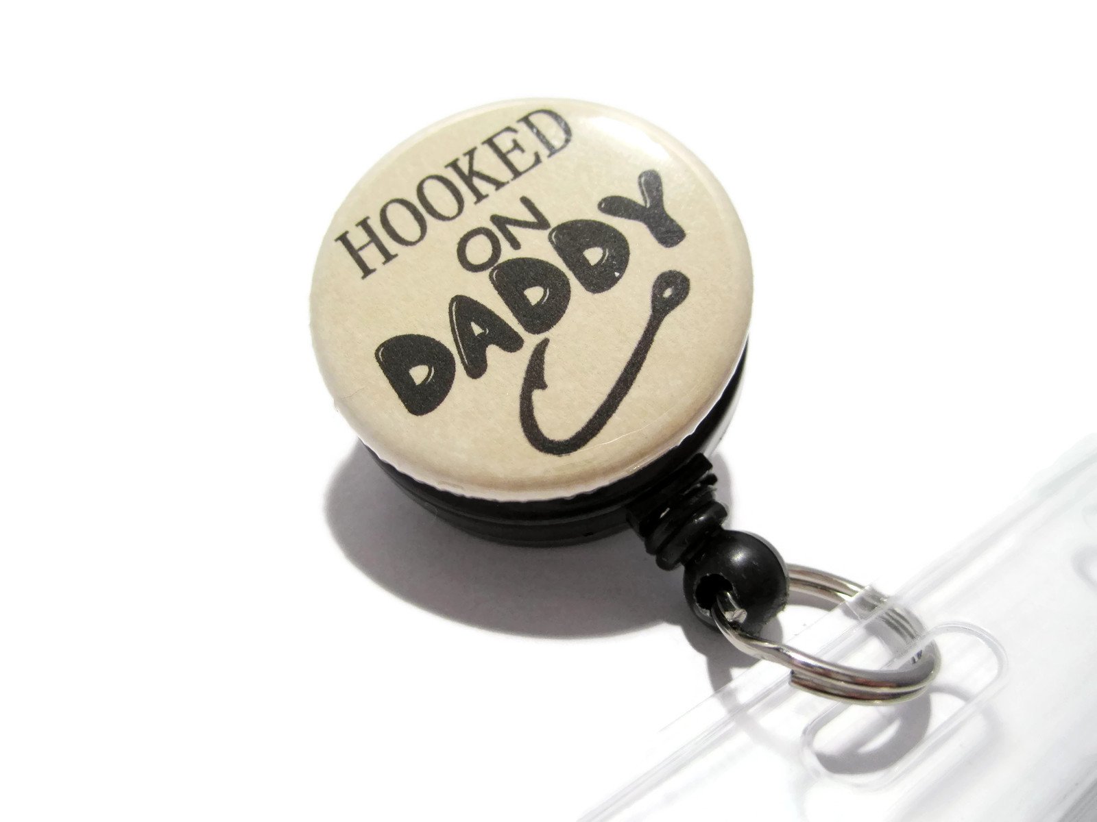 Waterproof Fishing License Holder for Dad - Hooked On Daddy ID Pouch (Gray 206) - Perfect for Outdoor Fishing, Boating & Father's Day Gifts