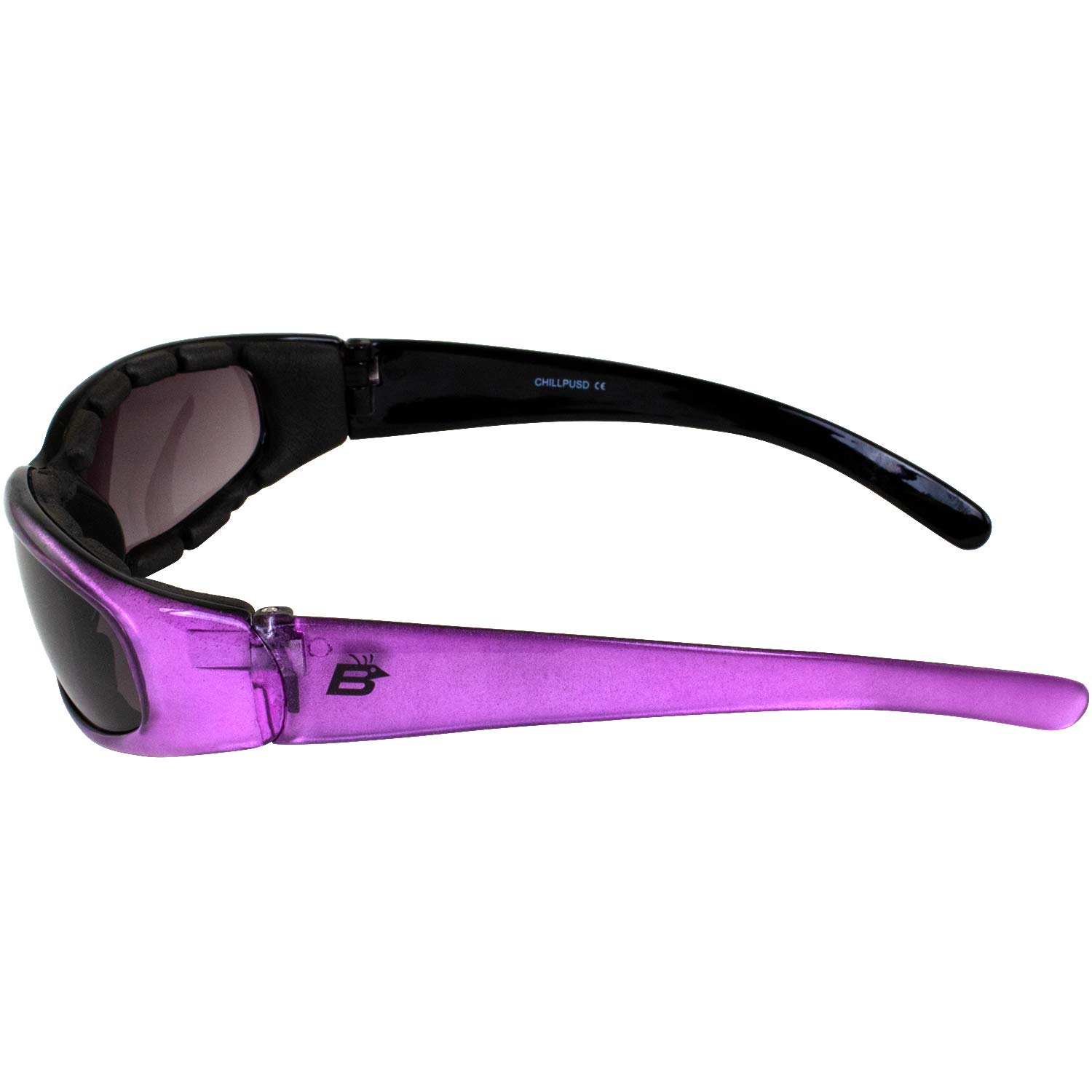 Birdz Eyewear Chill Women's Motorcycle Sunglasses - 2 Pairs with Padded Pink & Purple Frames & Super Dark Lenses - UV Protection for Riding, Driving, and Outdoor Adventures