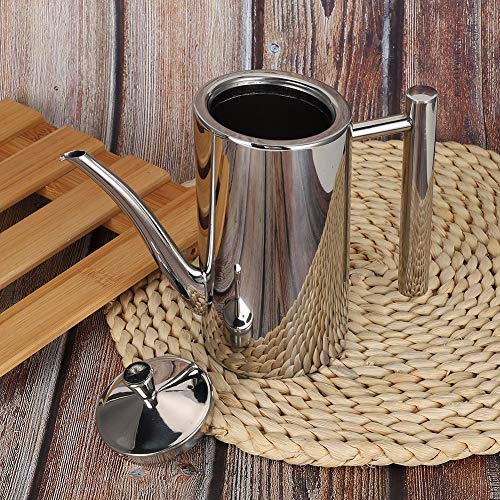 Stainless Steel Oil Dispenser Bottle - 0.5L Leakproof & Dustproof Kitchen Container for Cooking Oil, Vinegar, Soy Sauce - Perfect for Home Kitchen, BBQ, Restaurant Use