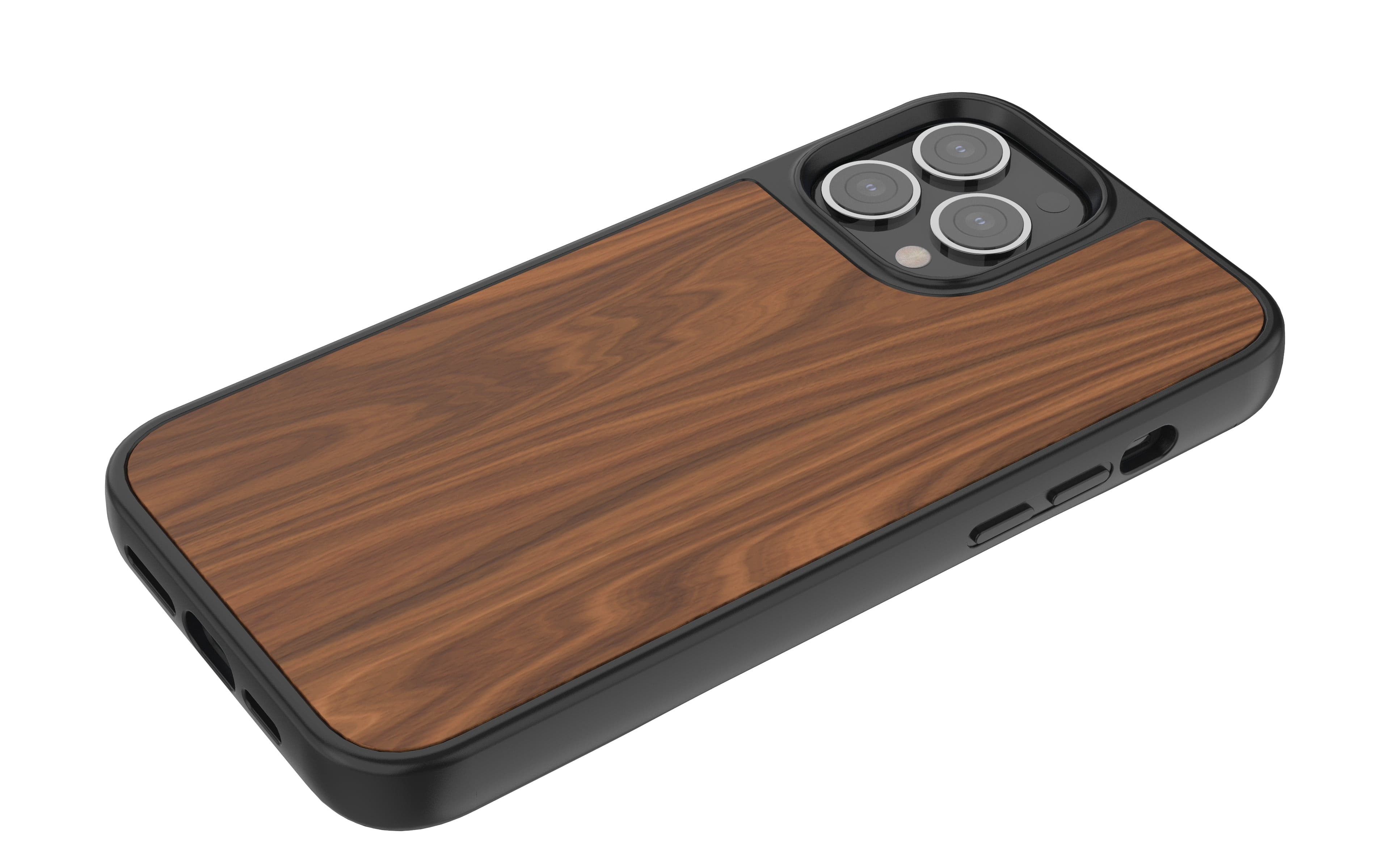 Impact Zero® Premium Walnut Wood Protective Case for iPhone 13 Pro - Slim Durable Cover with Shock Absorption - Perfect for Everyday Use, Travel & Outdoor Activities