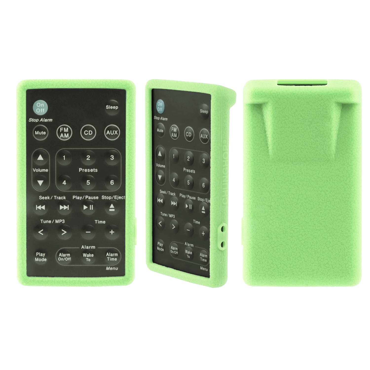 Bose SoundTouch Music System Remote Control Cover - Shockproof, Anti-Slip Silicone Case with Lanyard (Glow in Dark Green) | Washable & Skin-Friendly Protection for Bose Radio/CD Remotes | Perfect for Home Theater, Music Listening & Entertainment Systems
