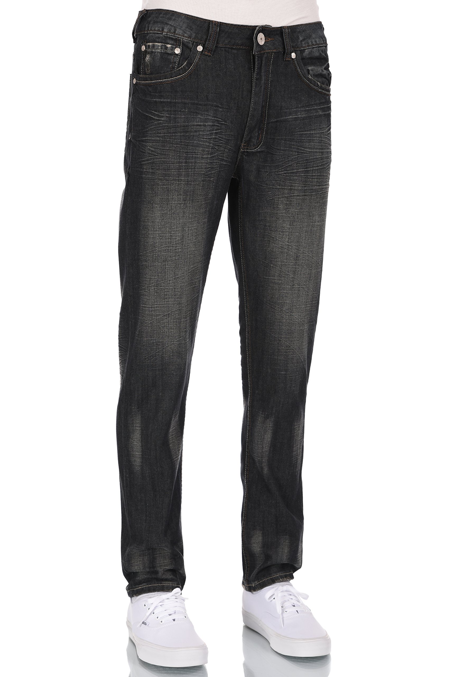 Premium Eagle Blue Slim Straight Black Jeans for Men - Stylish & Comfortable Denim Pants for Casual Wear, Work & Everyday Outfits