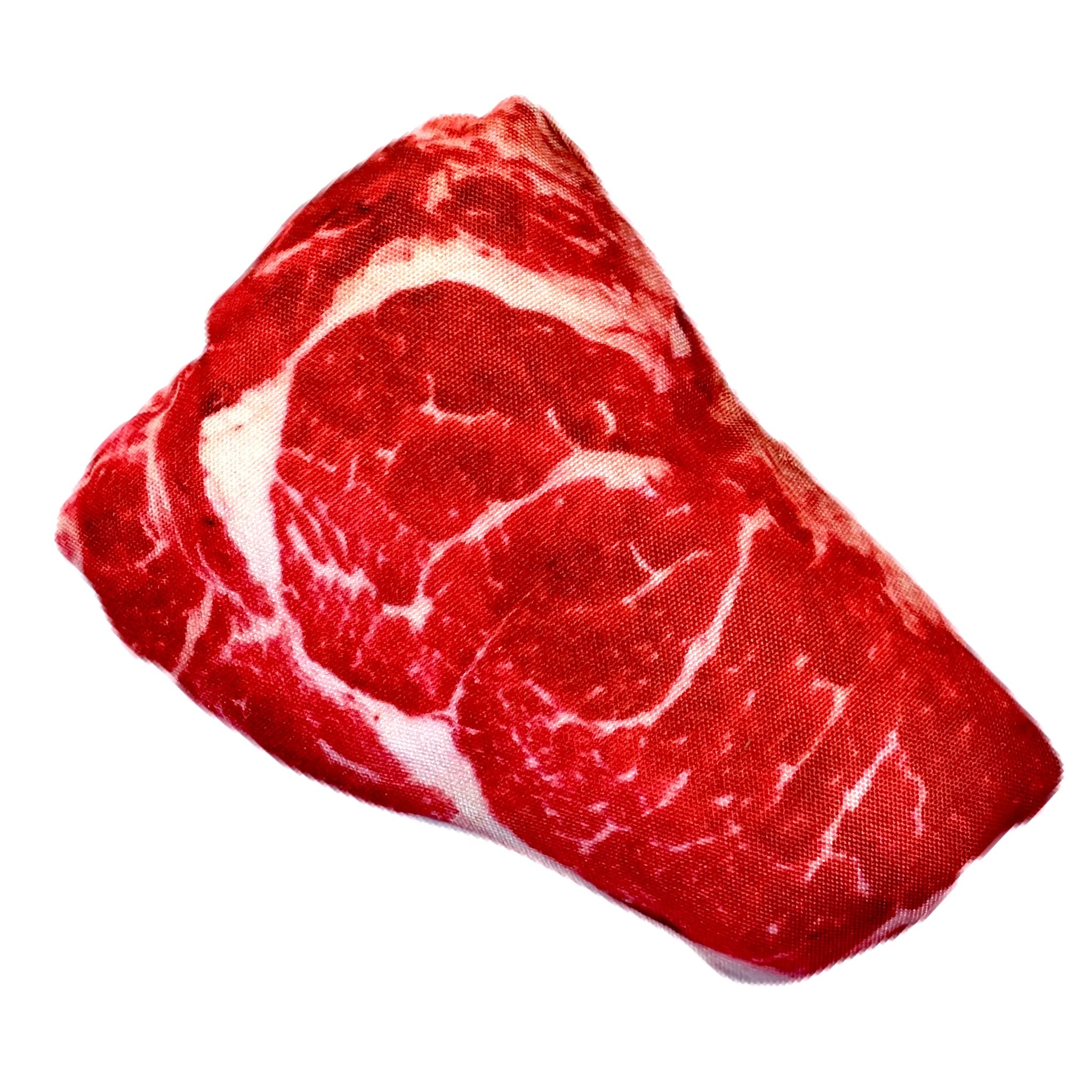 Realistic Steak-Shaped Squeaky Dog Toy - Plush Chew Toy with Squeaker for Small & Medium Dogs | Soft Food-Themed Pet Toy for Playtime & Training | Perfect for Fetch, Teething & Interactive Play