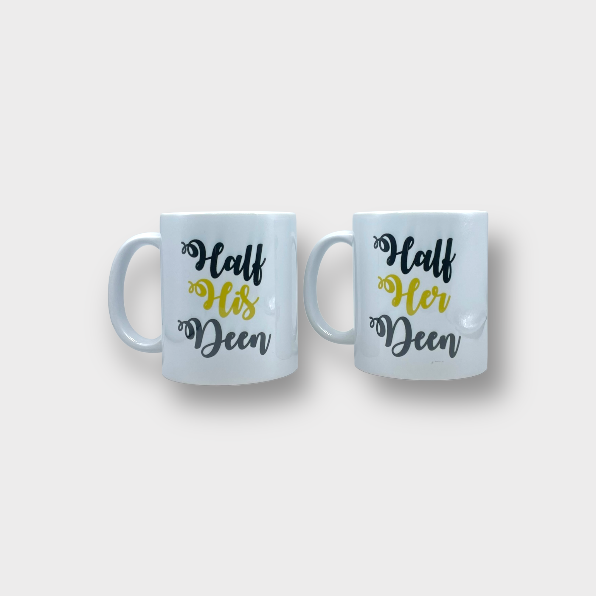 His & Her Deer Mug Set - 11oz Ceramic Coffee Cups with Handle - Perfect for Couples, Anniversaries, and Cozy Coffee Moments at Home