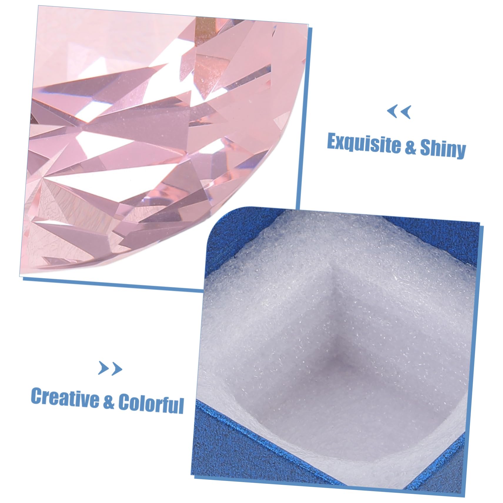 BESPORTBLE 4pcs Clear Crystal Glass Diamond Decorations - Fake Diamond Ornaments for Wedding Centerpieces, Table Decor, Desktop Paperweight & Home Decoration