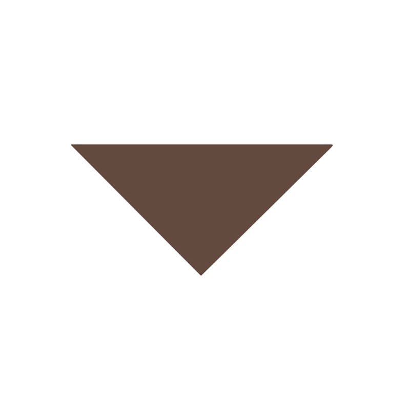 Winckelmans Granitklinker Triangel Chocolate Brown 7/7/10 cm Ceramic Tiles - Perfect for Kitchen Backsplash, Bathroom Walls & Fireplace Surrounds