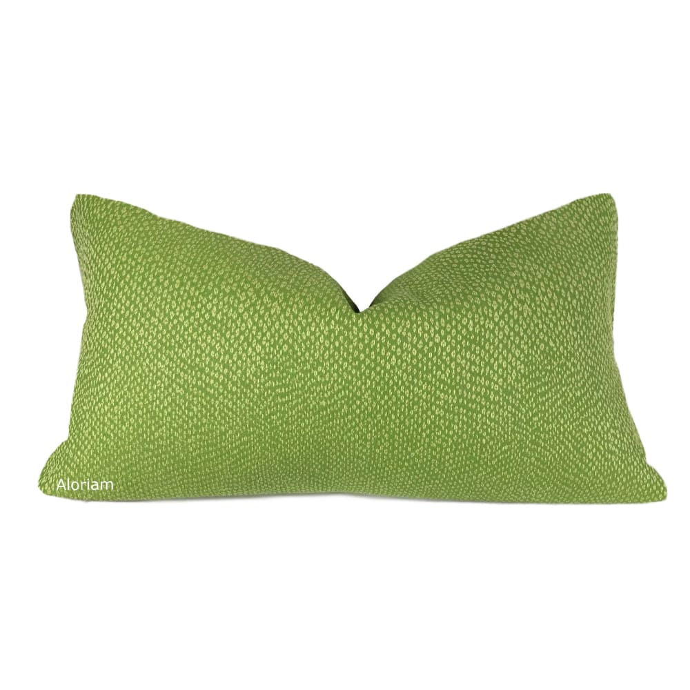 Lizzy Lime Green Dots Pillow Cover - Decorative Throw Pillow Case for Sofa, Bed & Home Decor - 18x18 Inch Soft Cotton Cushion Cover for Living Room, Bedroom & Nursery