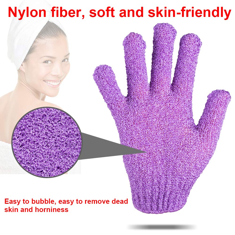 Duufin 28-Piece Exfoliating Gloves Set - Premium Body Scrub Bath Mitts for Dead Skin Removal & Smooth Skin - Ideal for Shower, Spa, Massage & Dry Brushing - Perfect for Home & Professional Use
