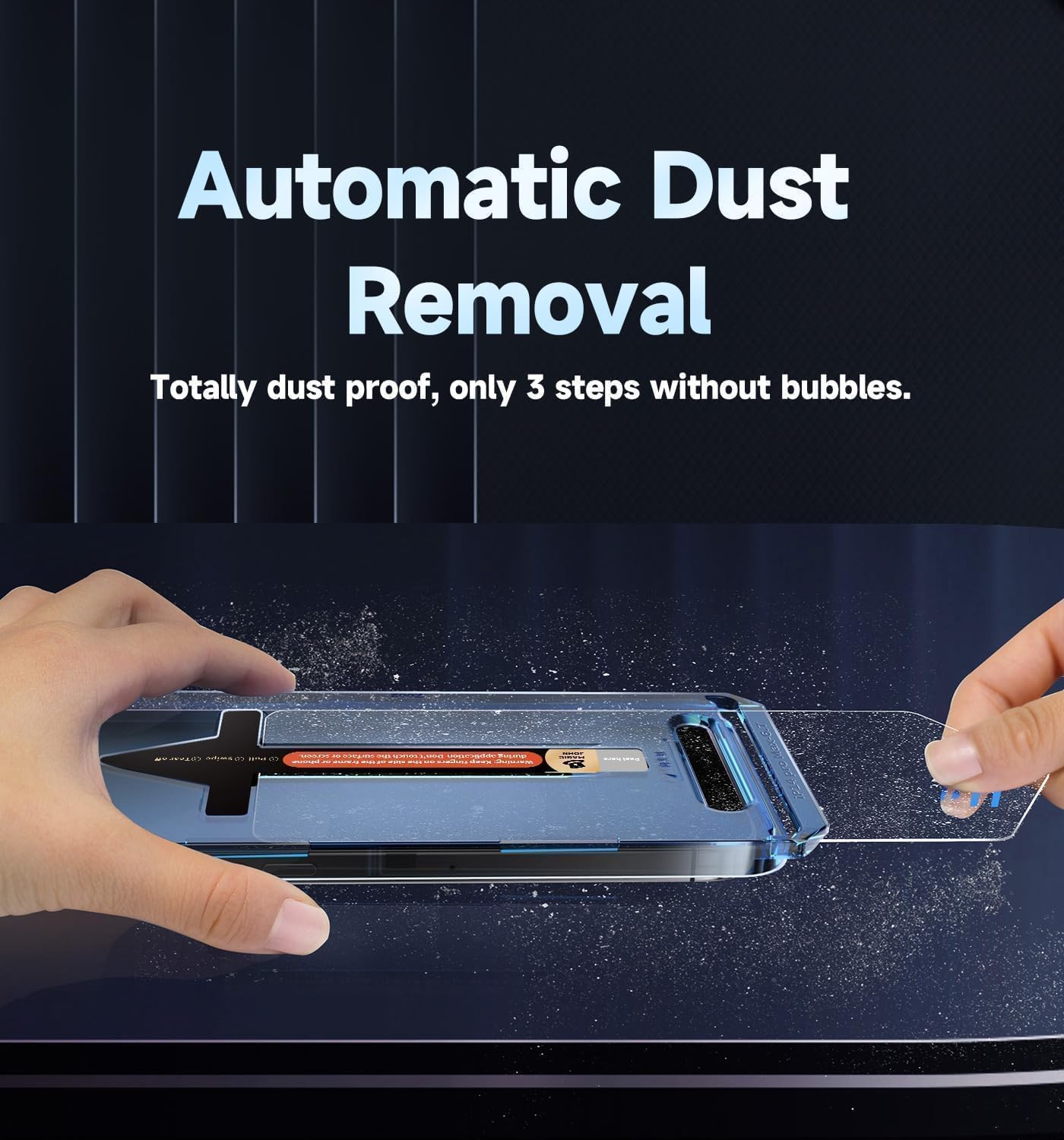 2 Pack MAGIC JOHN Privacy Tempered Glass Screen Protector for iPhone 15 6.1 Inch - Auto Dust Removal, Bubble-Free, Easy Installation - Perfect for Work, Travel & Everyday Protection