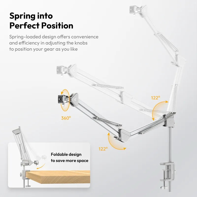 Ulanzi TH04 Overhead Camera Mount T088 - Adjustable DSLR Tripod Stand for YouTube, TikTok & Live Streaming - Perfect for Unboxing, Cooking & Craft Videos