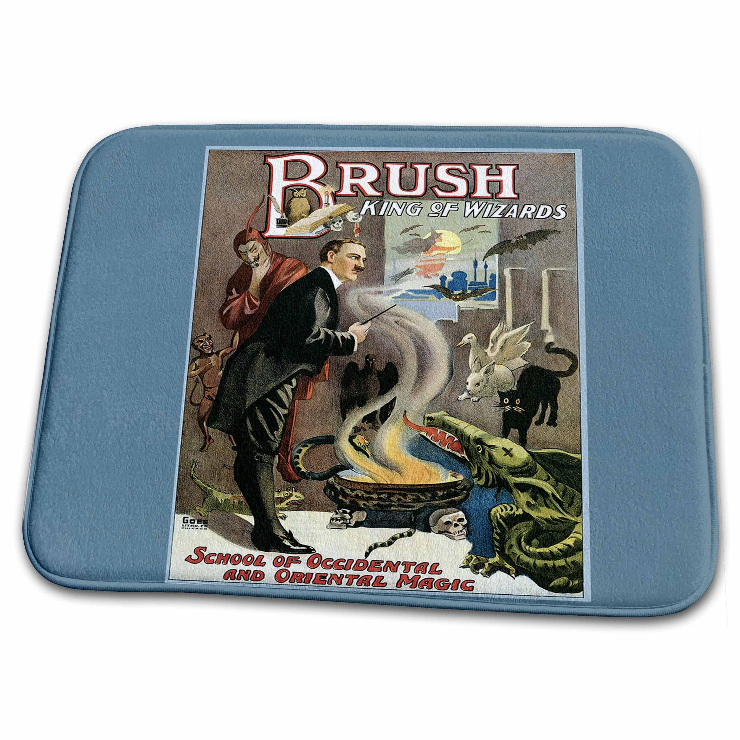 Vintage Brush King of Wizards Magician Edwin Brush Bathroom Rug Mat - Non-Slip Bath Mat for Wizards Theme Decor - Perfect for Fantasy Themed Bathrooms, Kids Rooms, and Harry Potter Inspired Decor