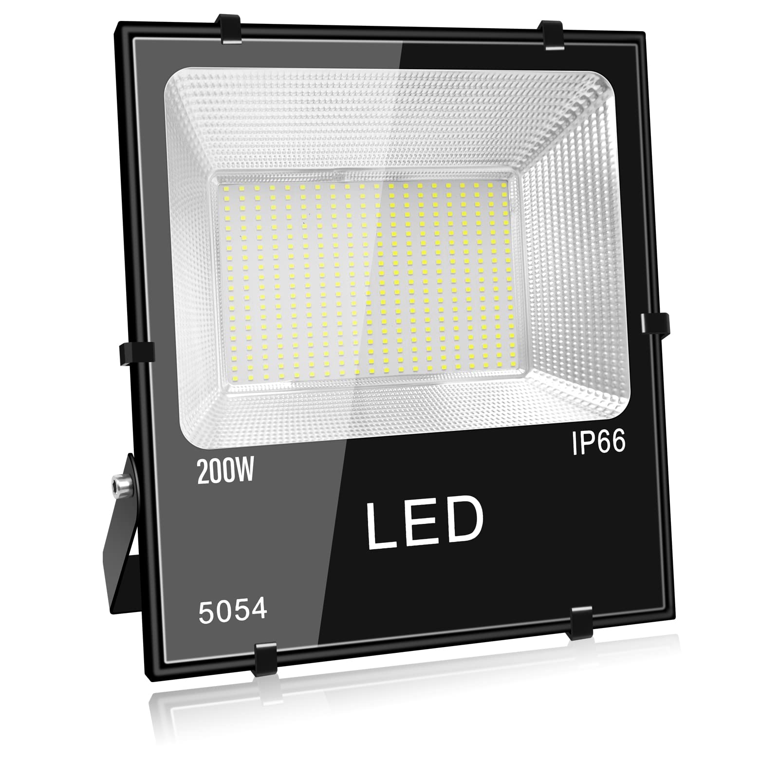 200W 20000LM Willpower LED Flood Lights - IP66 Waterproof Outdoor Security Lighting for Stadiums, Sports Fields, Backyards, Parking Lots (80V-240V, 6000K Daylight White) - Perfect for Commercial & Residential Area Illumination