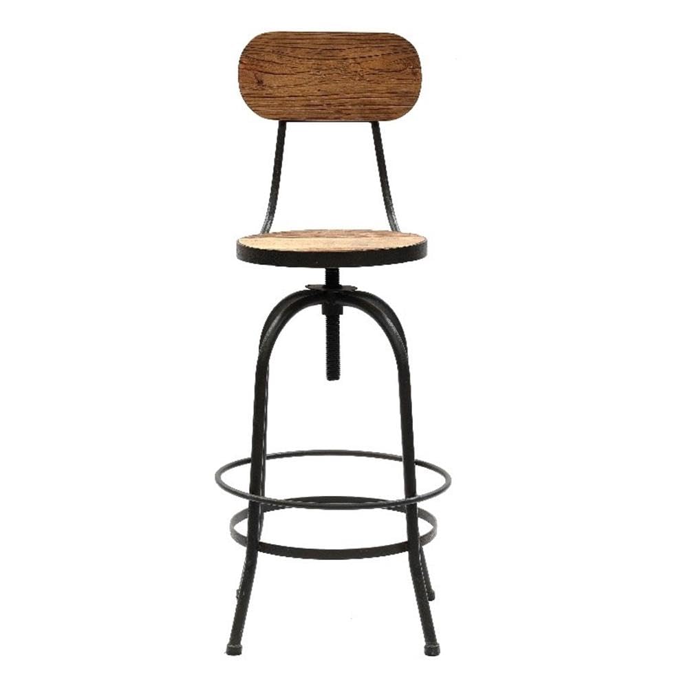 Progressive Furniture Karma Retro Adjustable Swivel Stool - Bar Stool with 360° Rotation, Height Adjustable for Kitchen Island, Home Office & Game Room - 1 Piece per Carton