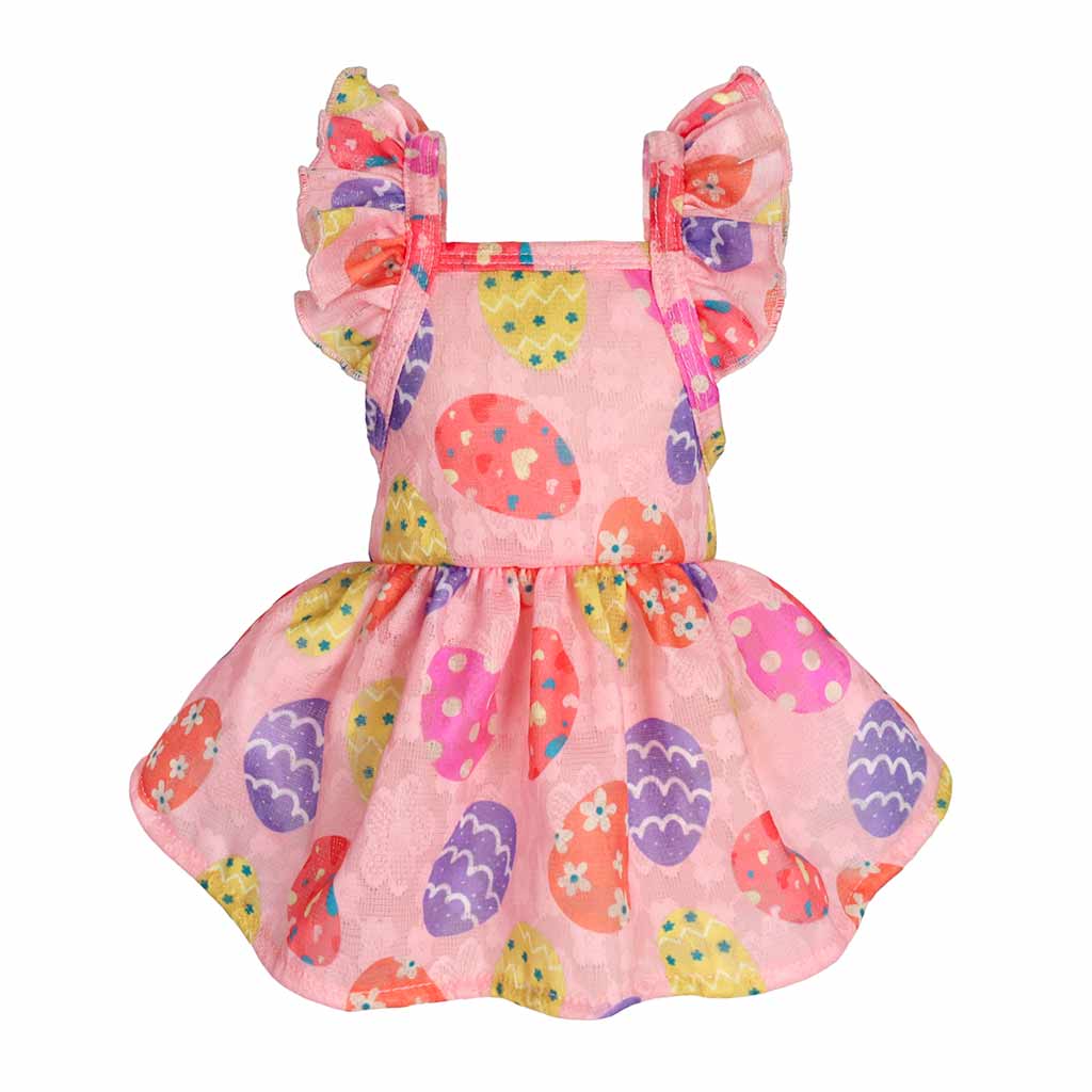 Easter Egg Pink Dress for Women - Floral Spring Party Dress - Perfect for Easter, Spring Celebrations & Special Occasions