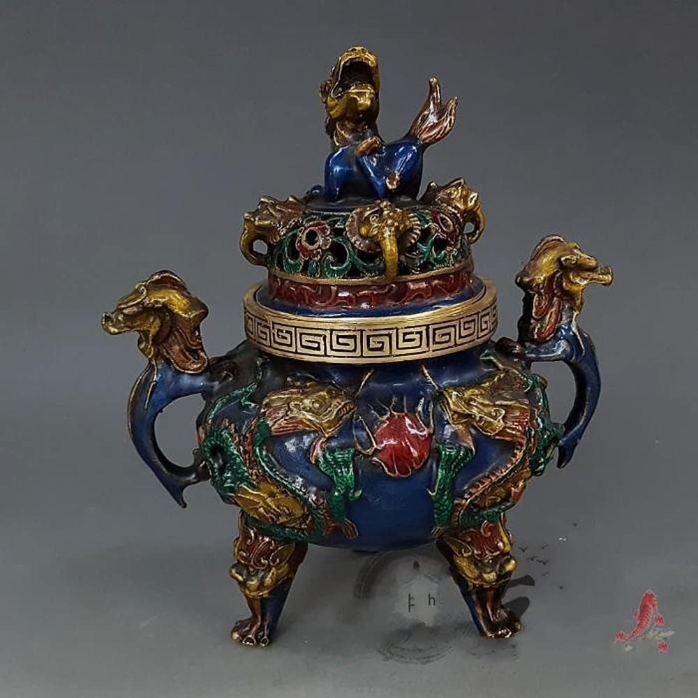 DAILYINT Bronze Incense Burner - Antique European-Style Home & Office Decor for Villa, Bar, Cafe | Aromatherapy, Meditation & Luxury Interior Design
