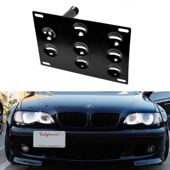 BMW 3 5 6 X & MINI Front Bumper Tow Hook License Plate Mounting Bracket - Universal Fit for Car Accessories - Perfect for Parking Protection & Custom Style