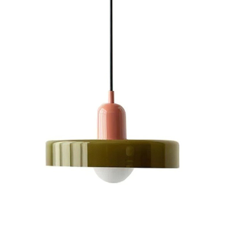 Modern Disc Orb Pendant Light Fixture - Sleek Minimalist Ceiling Lighting for Dining Room, Kitchen, Bedroom & Living Room Decor