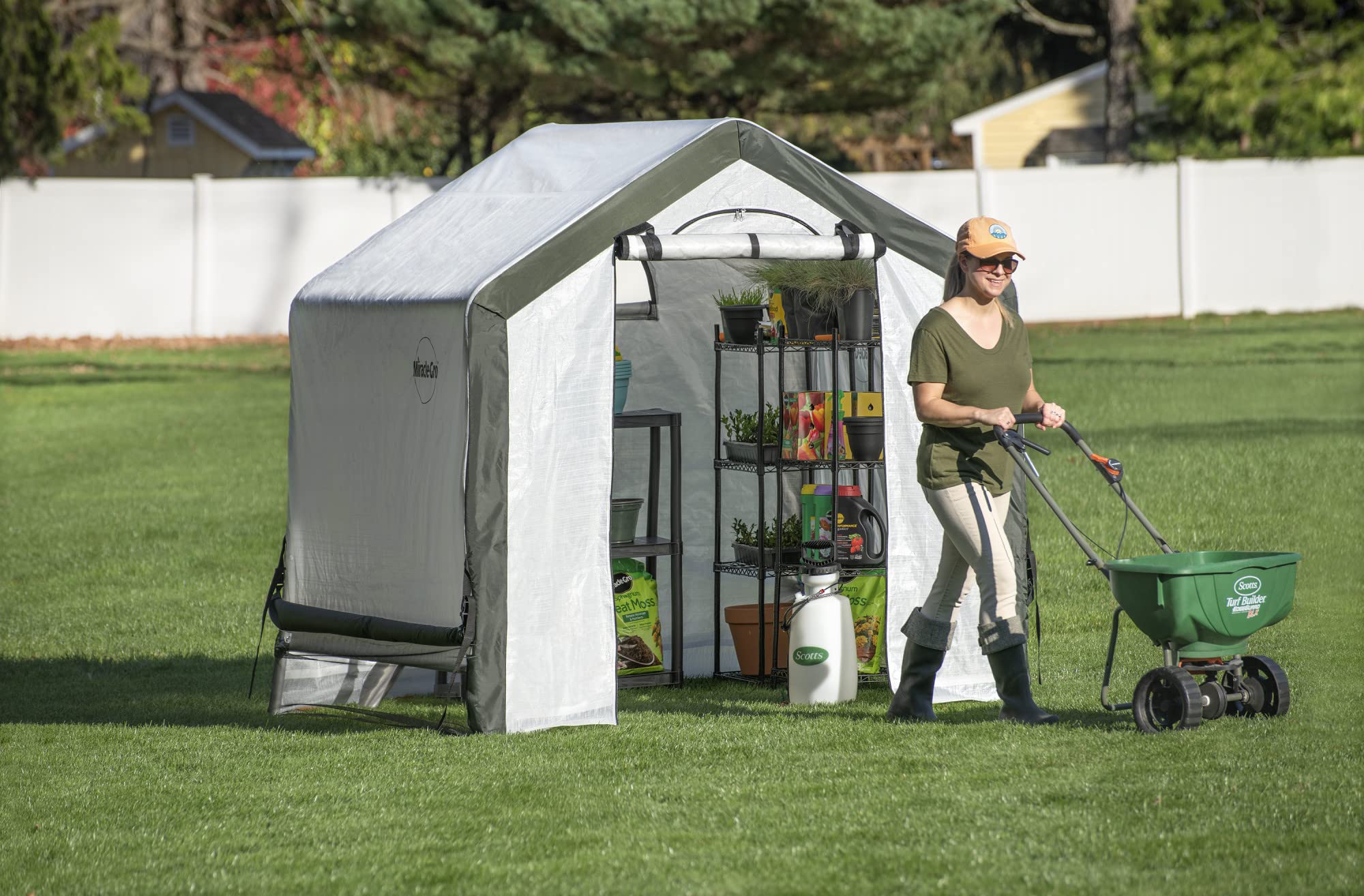 Miracle-Gro 6x6x6 ft All-Season Greenhouse - Waterproof Translucent Plant Shelter for Indoor/Outdoor Gardening | Perfect for Backyard, Patio, Balcony & Small Space Plant Protection
