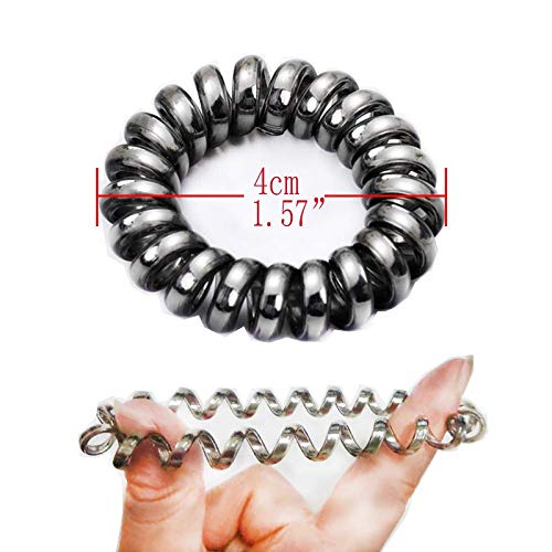 FAMEZA No Crease Hair Ties - 5 Pack Invisible Coil Hair Bands, Phone Cord Ponytail Holders for Women & Girls | Soft Traceless Hair Accessories for Workout, Yoga, Office & Daily Use