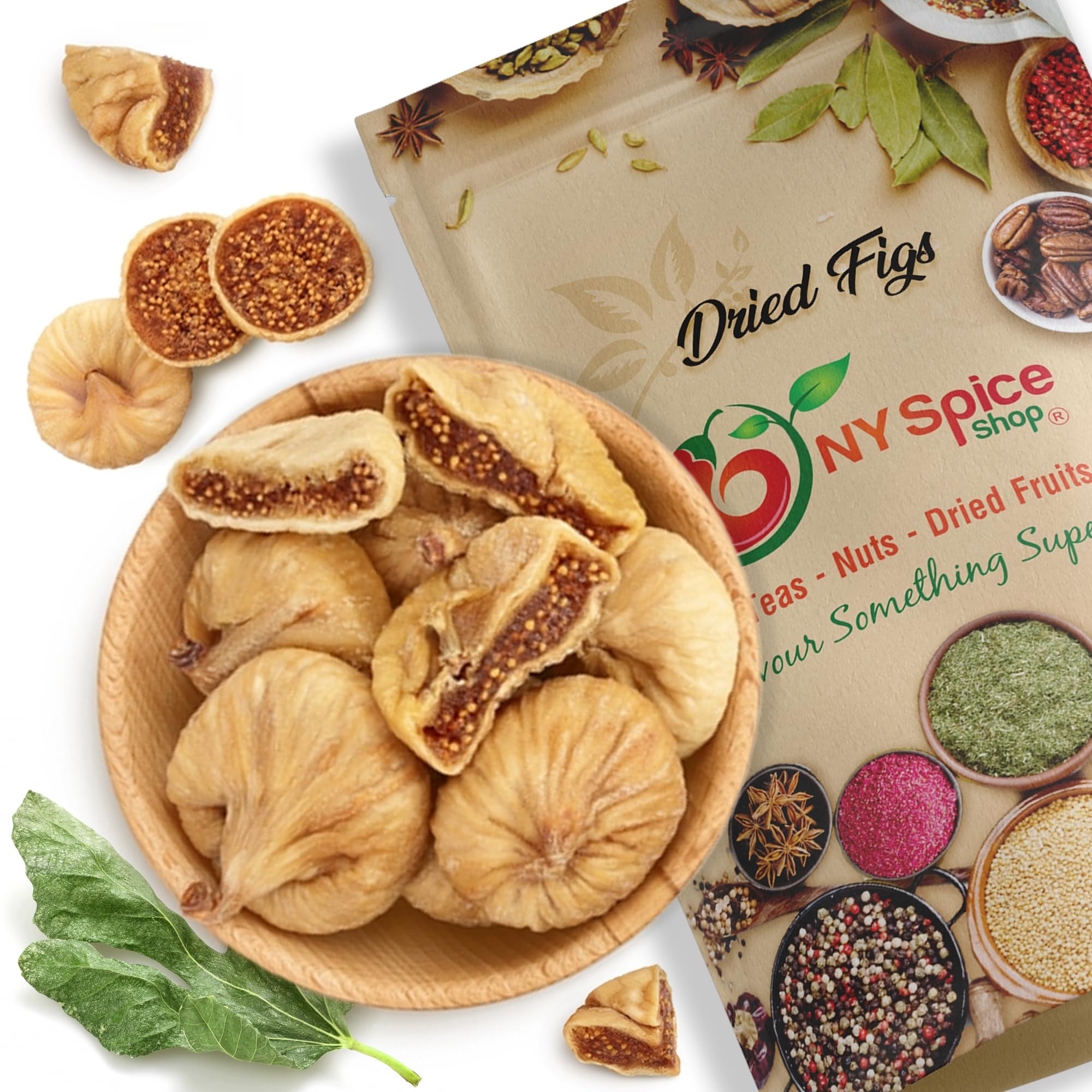 Organic Turkish Dried Figs - 16oz (1lb) Bulk Pack | No Sugar Added, Naturally Sweet & Chewy Snack | Perfect for Healthy Snacking, Baking, Trail Mix & Gift Baskets