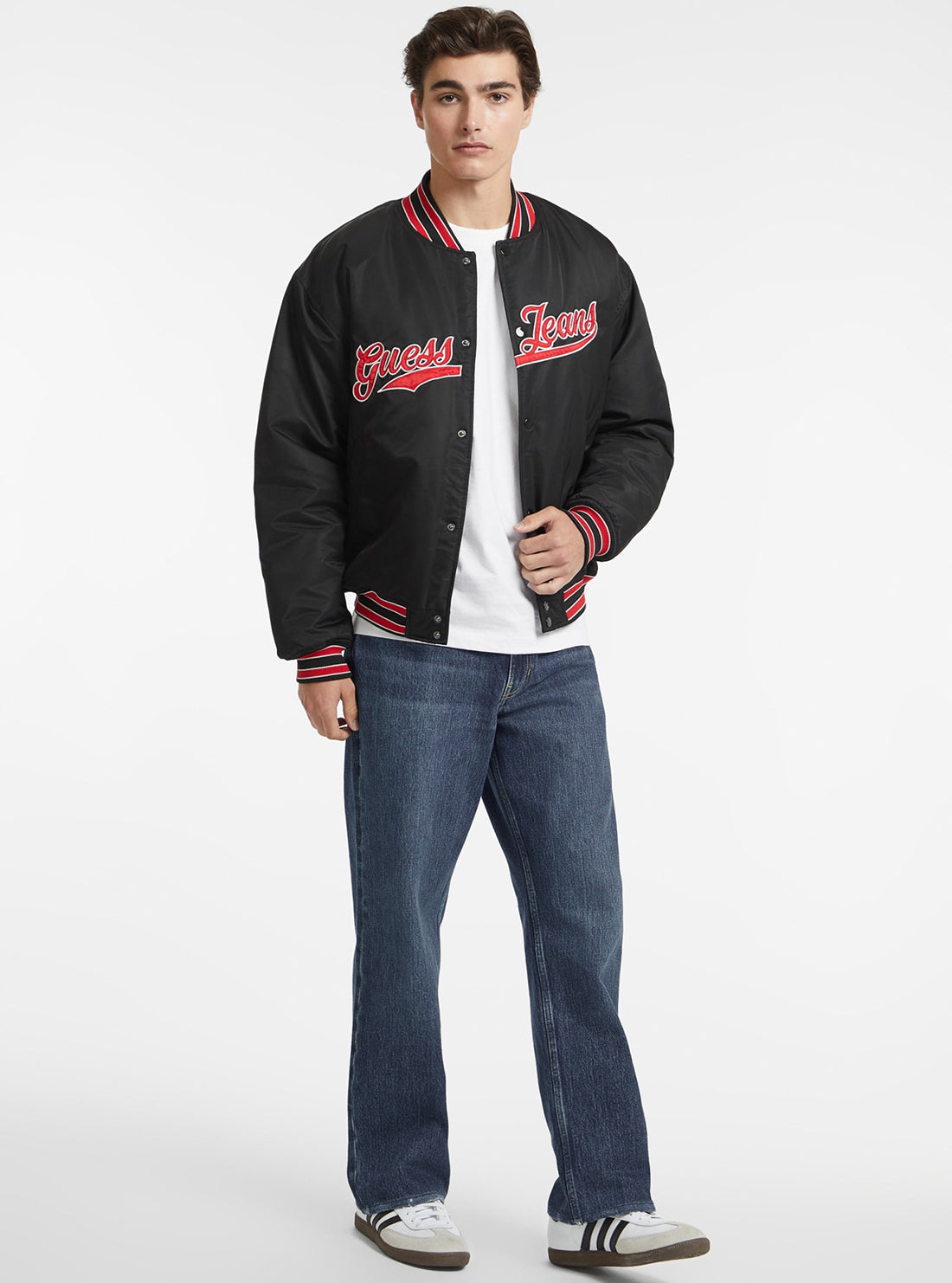 Guess Women's Black Bomber Jacket - Stylish Faux Leather Moto Jacket for Casual Outfits & Night Out | Perfect for Fall & Winter Fashion