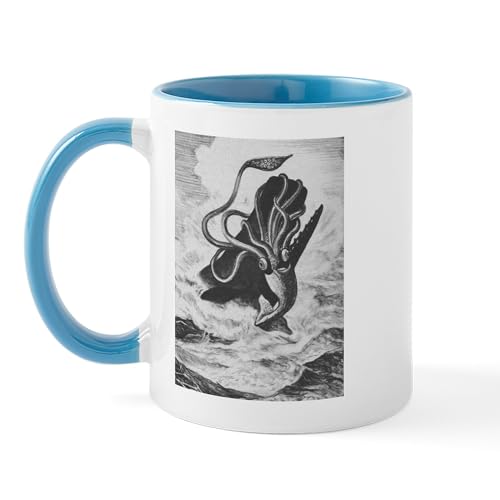 White/Blue Inside - Giant Squid Vs. Sperm Whale Mug