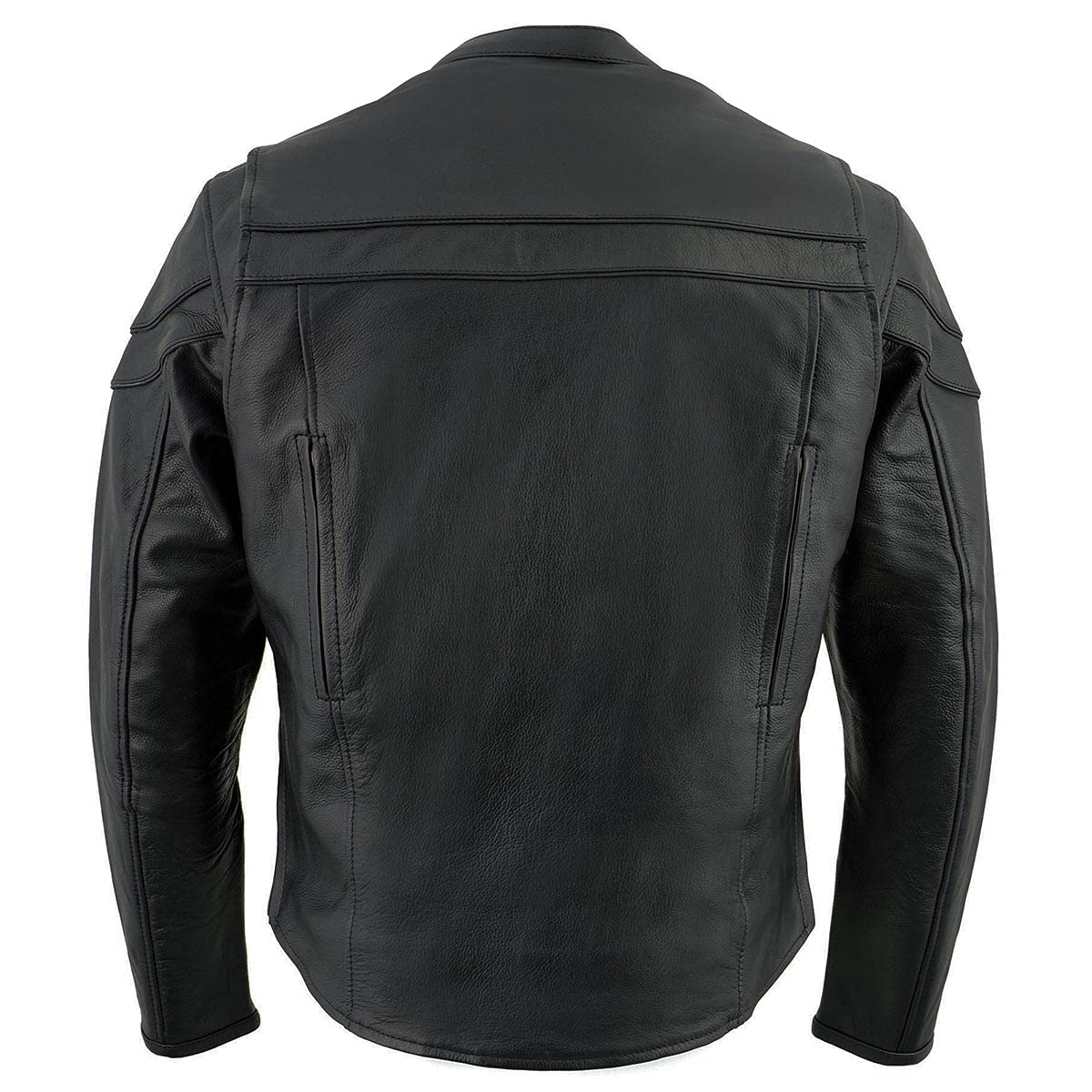 Milwaukee Men's Premium Leather Vented Scooter Jacket - Breathable Motorcycle Riding Jacket for Urban Commuting & Casual Wear