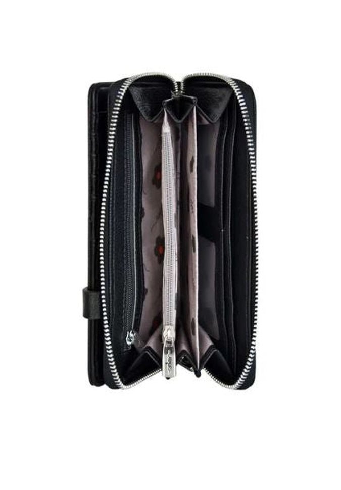 Elegant Orchid Clutch Wallet for Women - Fashionable RFID Blocking Crossbody Purse with Wristlet Strap - Perfect for Evening Parties, Weddings & Special Occasions