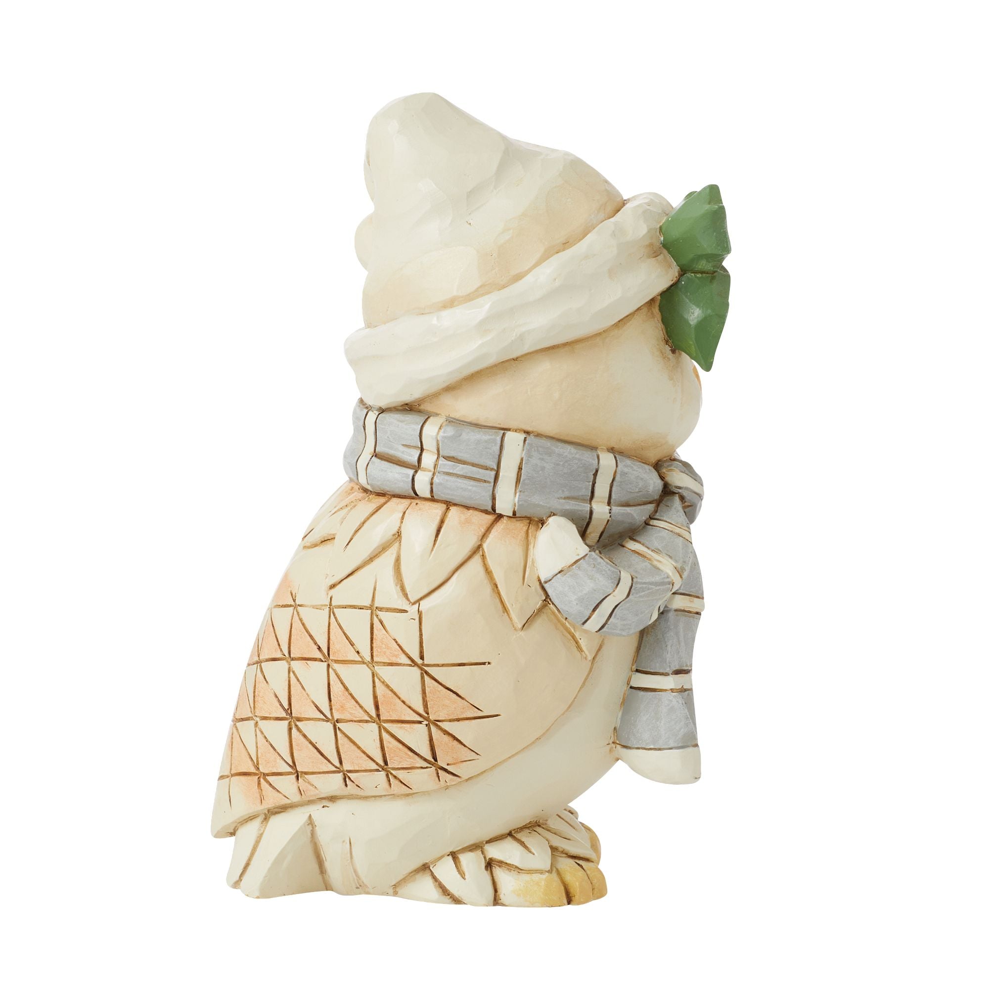Wdlnd Owl with Scarf Figurine - Cute Winter Owl Decor for Home, Office & Gift Giving - Perfect for Christmas Decorations, Shelf Displays & Cozy Home Accents