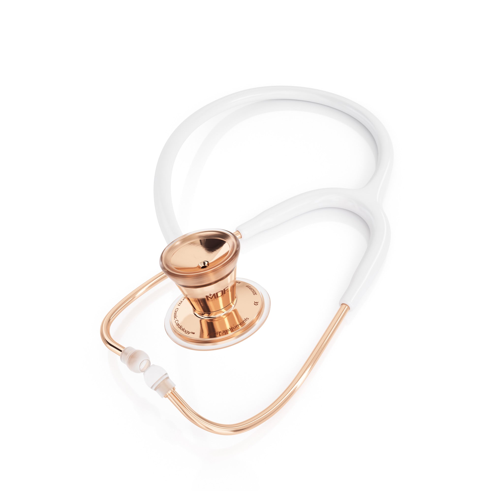 ProCardial® Premium Stainless Steel Cardiology Stethoscope - White & Rose Gold Finish | Ideal for Medical Professionals, Nurses & Students | Perfect for Heart Auscultation & Clinical Diagnosis