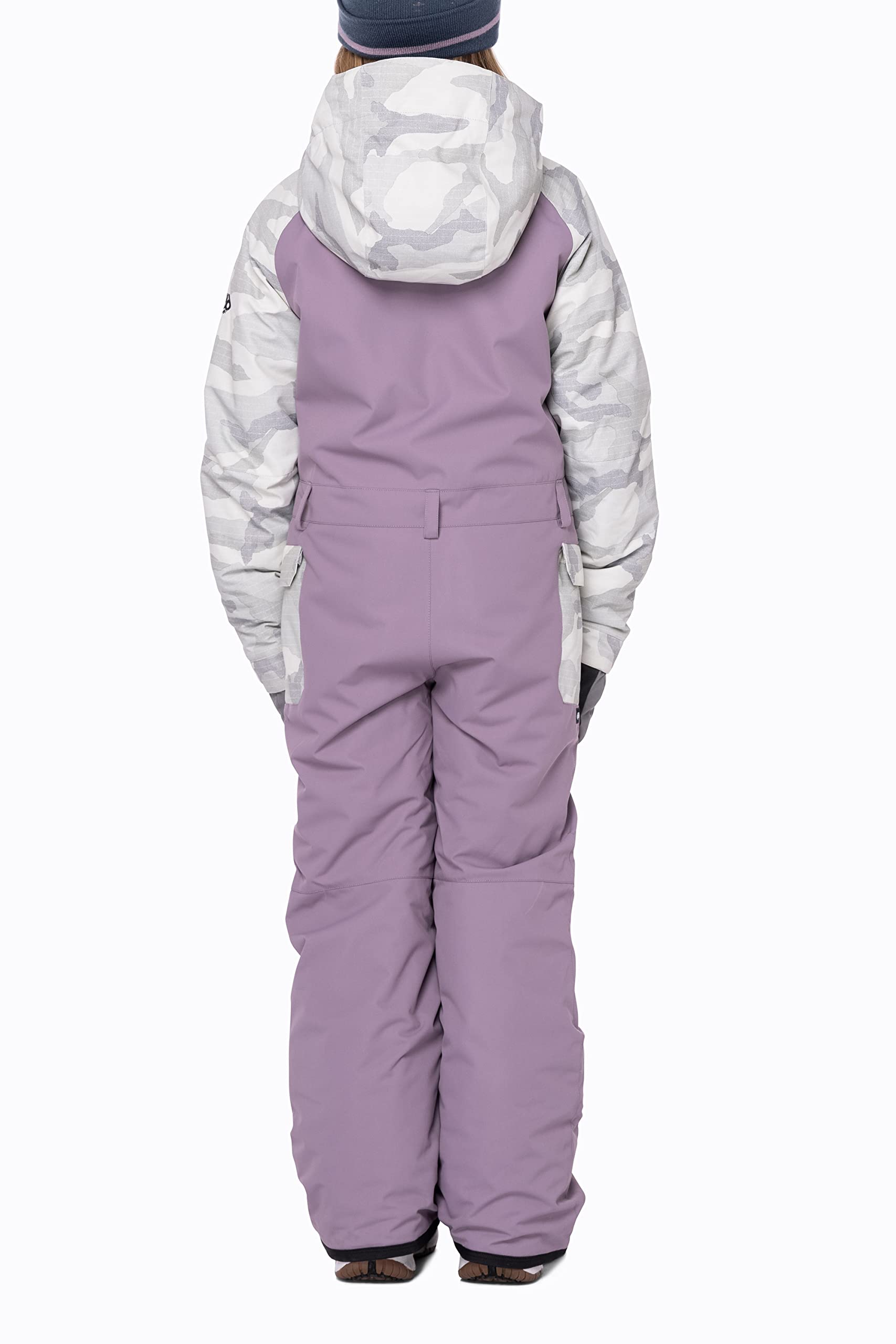 686 Girl's Shine Insulated One-Piece Snowsuit - Waterproof Winter Jacket & Pants with Helmet-Compatible Hood & Boot Gaiters - Weather Resistant for Skiing, Snowboarding & Outdoor Play