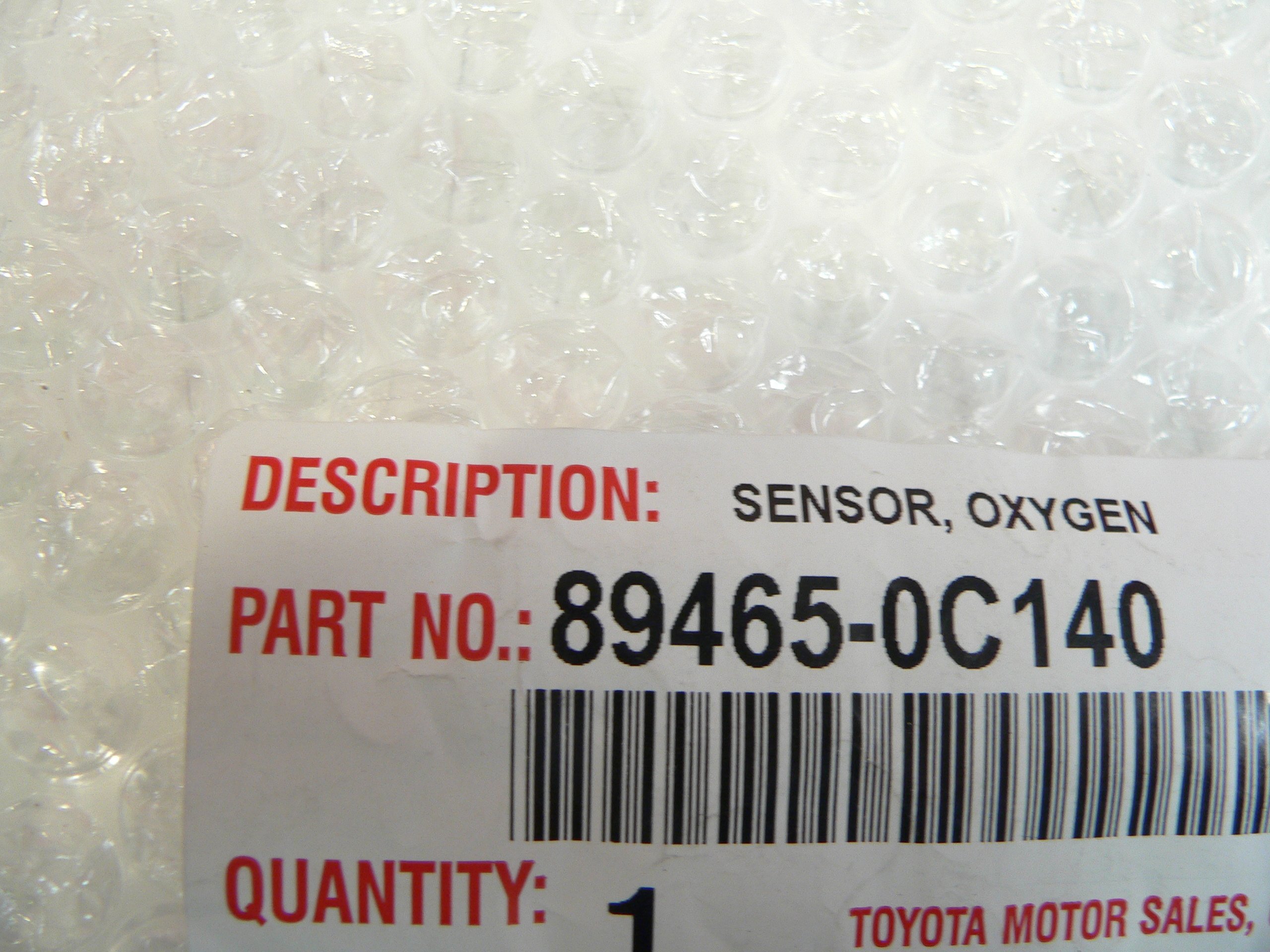 TOYOTA 89465-0C140 Oxygen Sensor - Compatible with Select TOYOTA Models - High Performance O2 Sensor for Improved Fuel Efficiency & Emissions - Perfect for Engine Diagnostics & Performance Tuning