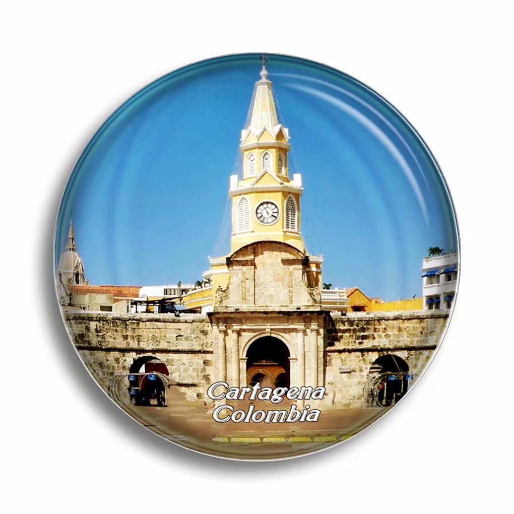 Colombia Cartagena Glass Fridge Magnets - Cute Crystal Refrigerator Magnets for Souvenirs, Whiteboard, Office & Home Decor - Perfect Gift for Travel Lovers & Home Organizers