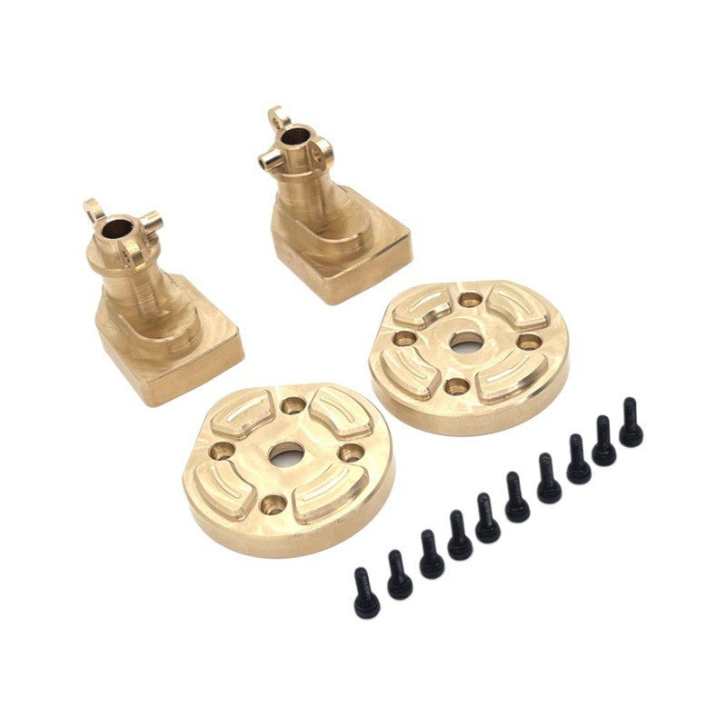 MJX Hyper Go H12Y/H12Y+ Upgrade Kit - Brass Rear Axle Weight, Gear Cover & Adapter for RC Car Performance Enhancement - Perfect for Off-Road Racing and Drifting