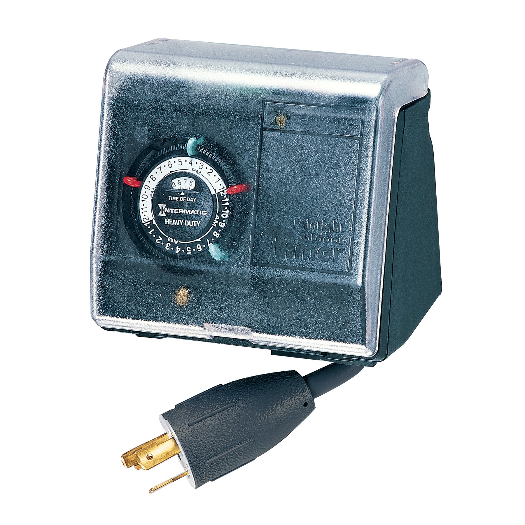 Intermatic P1131 Heavy Duty Weatherproof Above Ground Pool Pump Timer with Twist Lock Plug & Receptacle - 2 On/Off Settings - Perfect for Pools, Water Fountains, Aerators & Landscape Lighting - Ideal for Outdoor Water Filtration & Decorative Lighting Systems