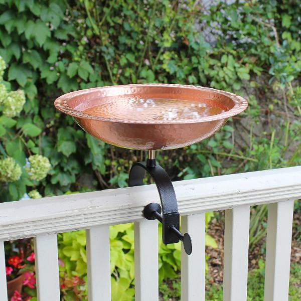 Handmade Hammered Solid Copper Birdbath Bowl - Outdoor Garden Decor for Birds - Perfect for Backyard, Patio, and Wildlife Habitat
