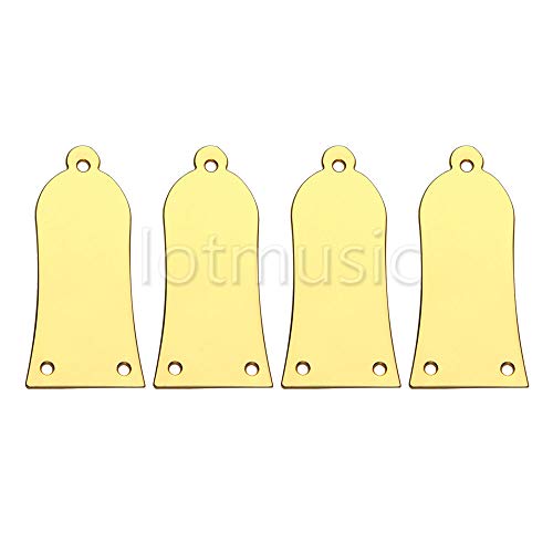 4-Piece Gold Plated Metal Truss Rod Cover for Guitar Replacement Parts - Perfect for DIY Guitar Repair & Customization